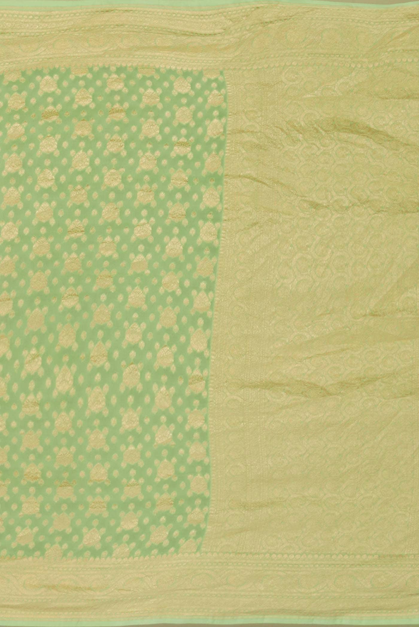 Green Banarasi Georgette Saree
