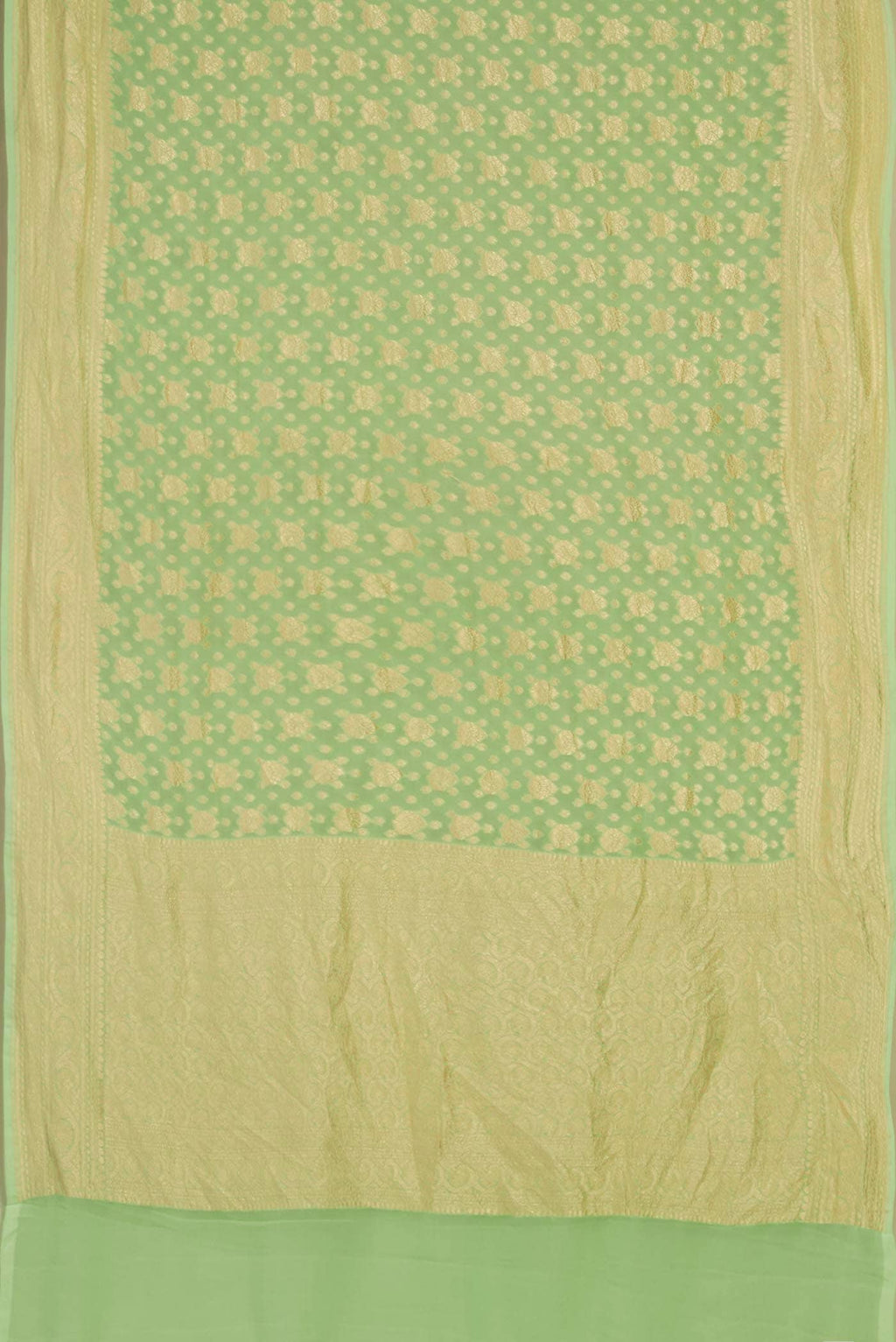 Green Banarasi Georgette Saree