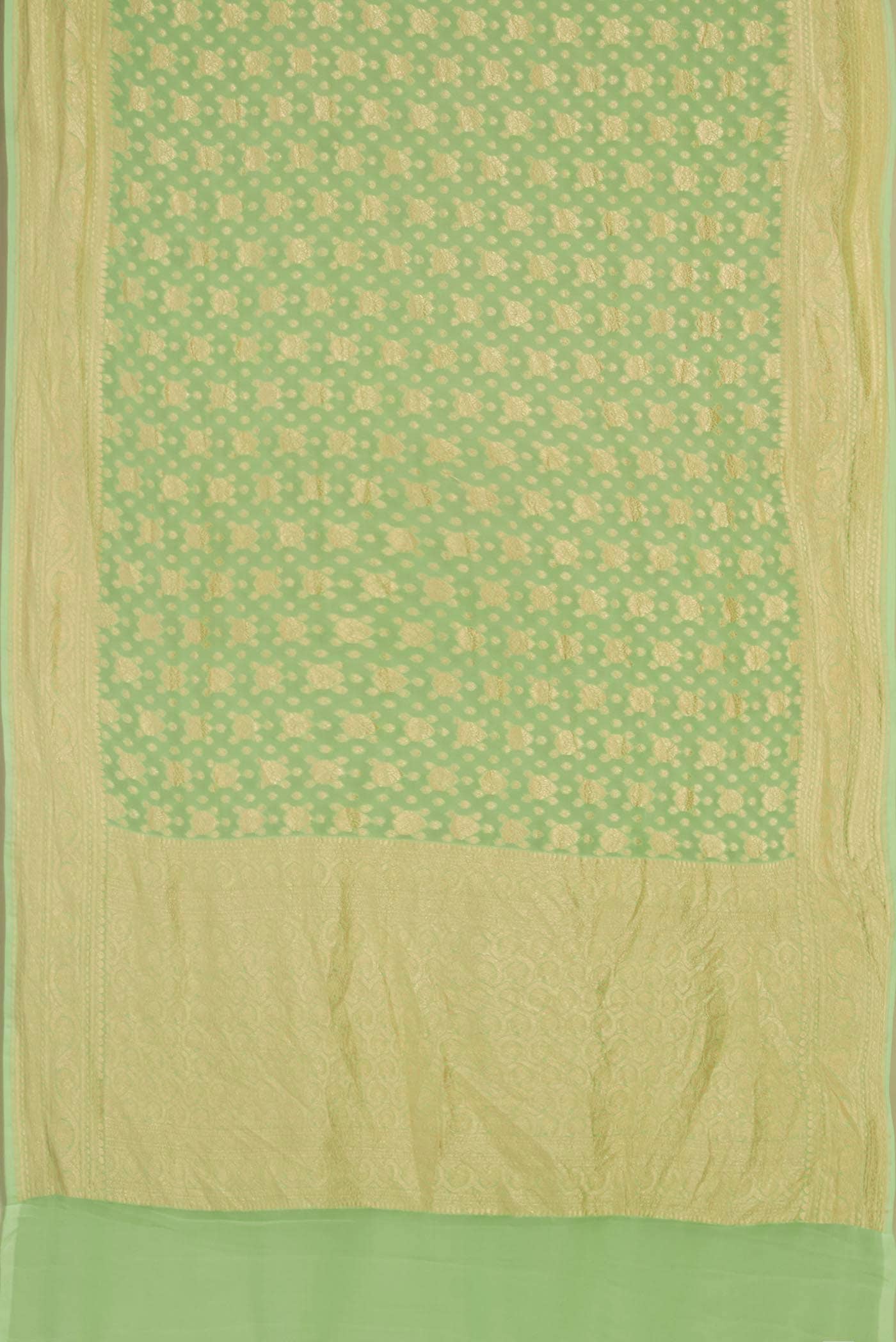 Green Banarasi Georgette Saree