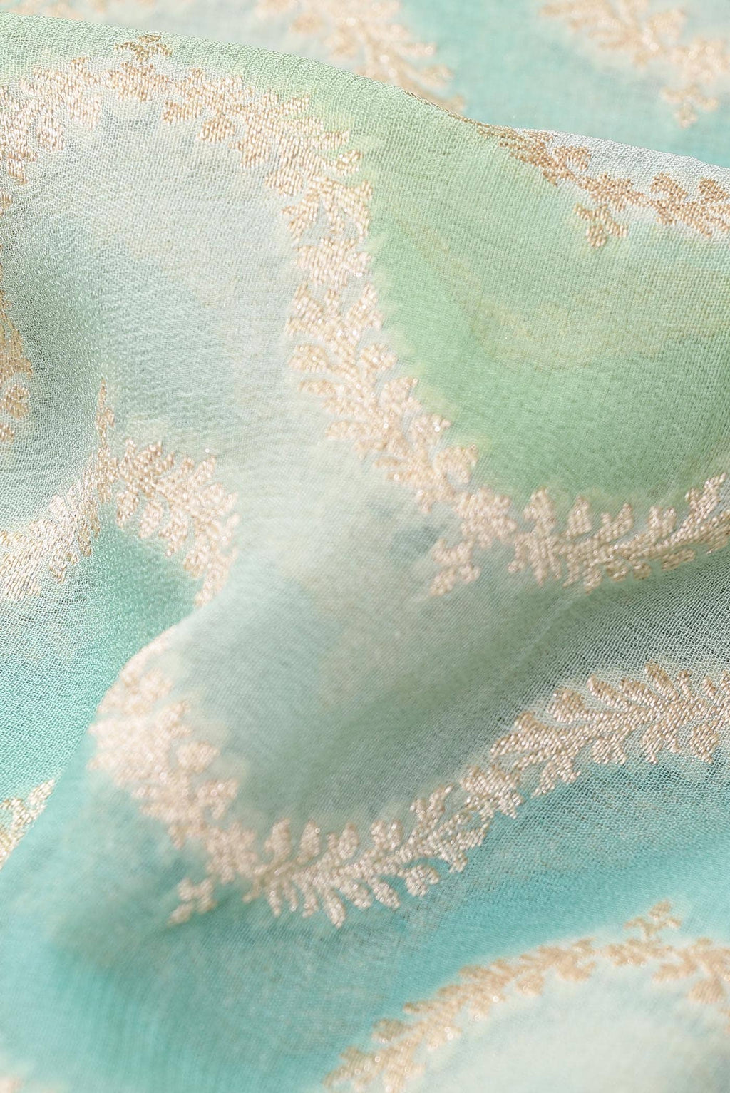 Green Banarasi Georgette Saree