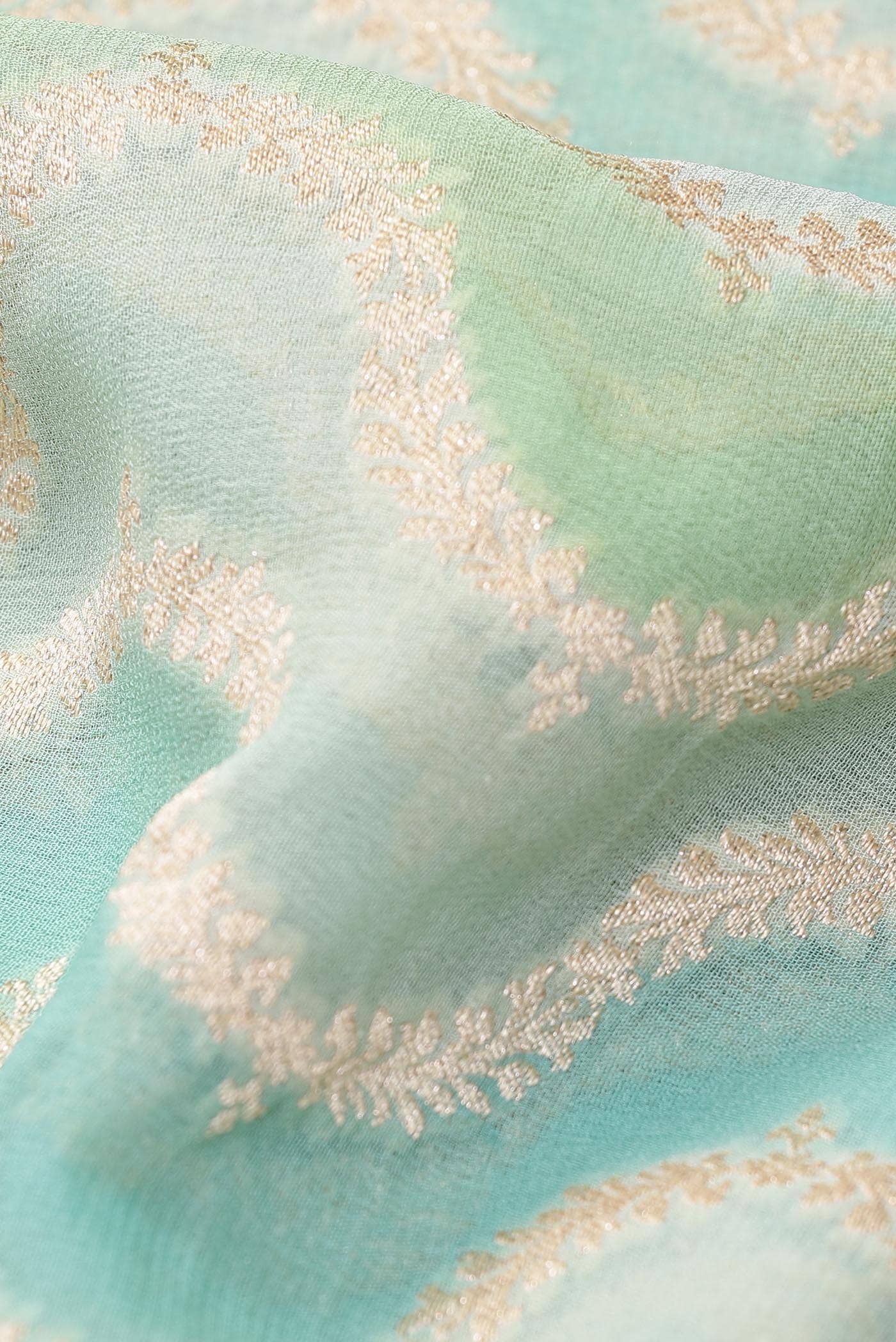 Green Banarasi Georgette Saree