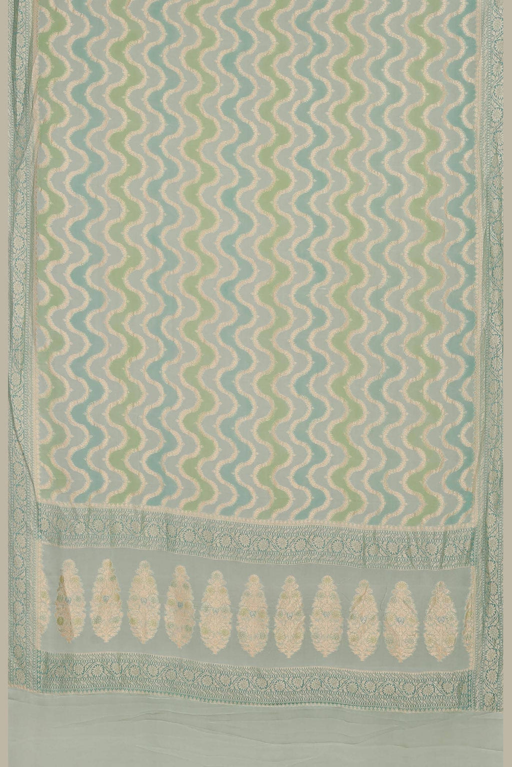 Green Banarasi Georgette Saree