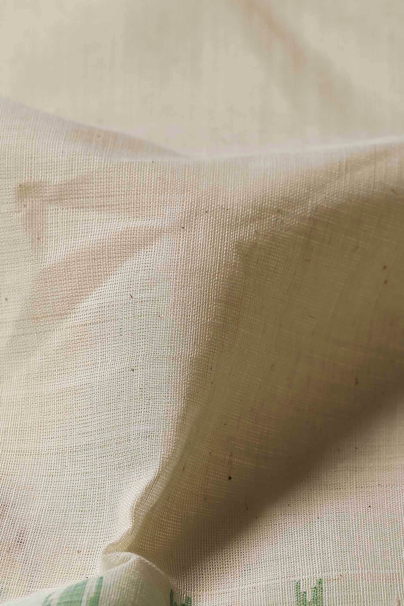 Cream Mangalagiri Cotton Saree