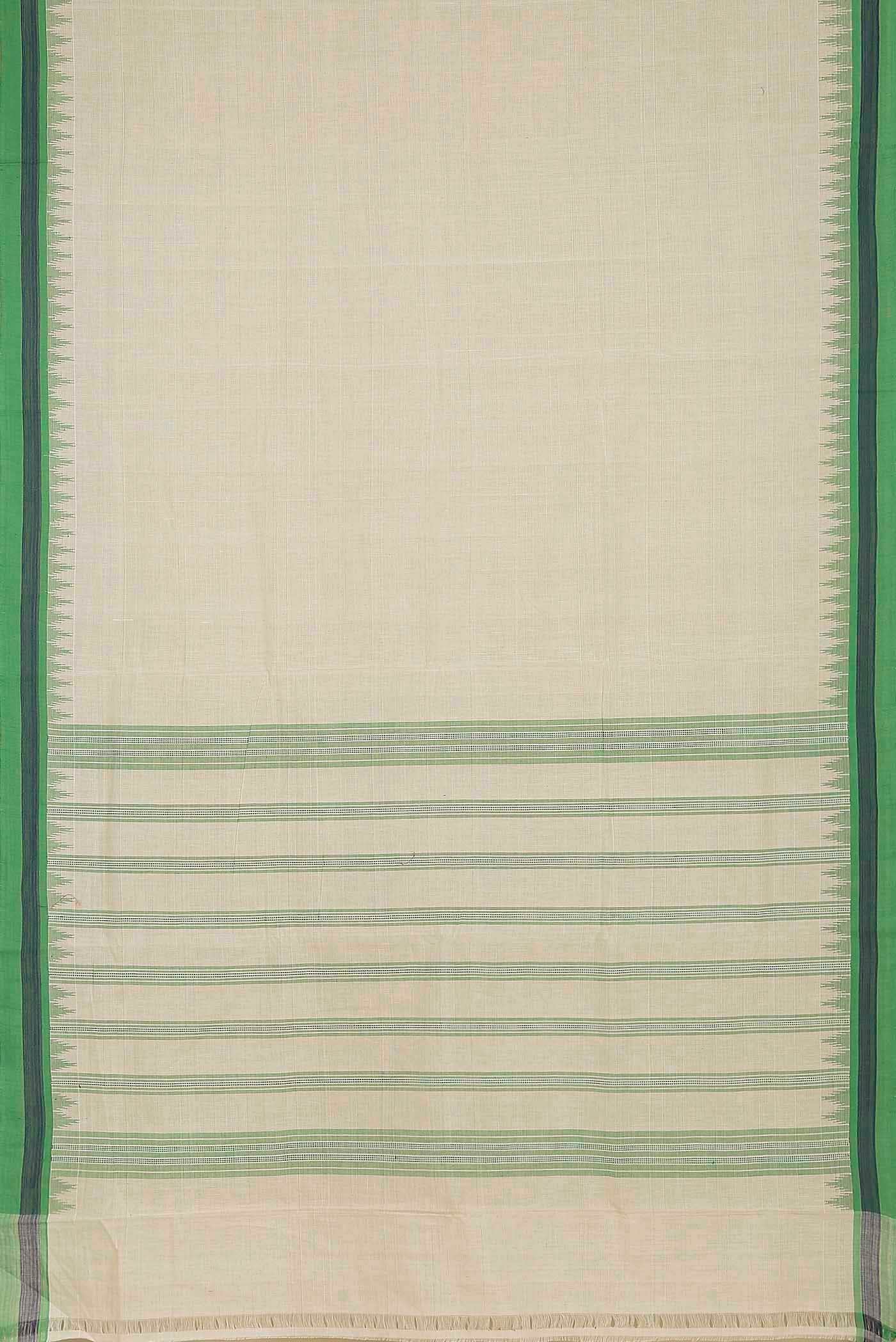 Cream Mangalagiri Cotton Saree