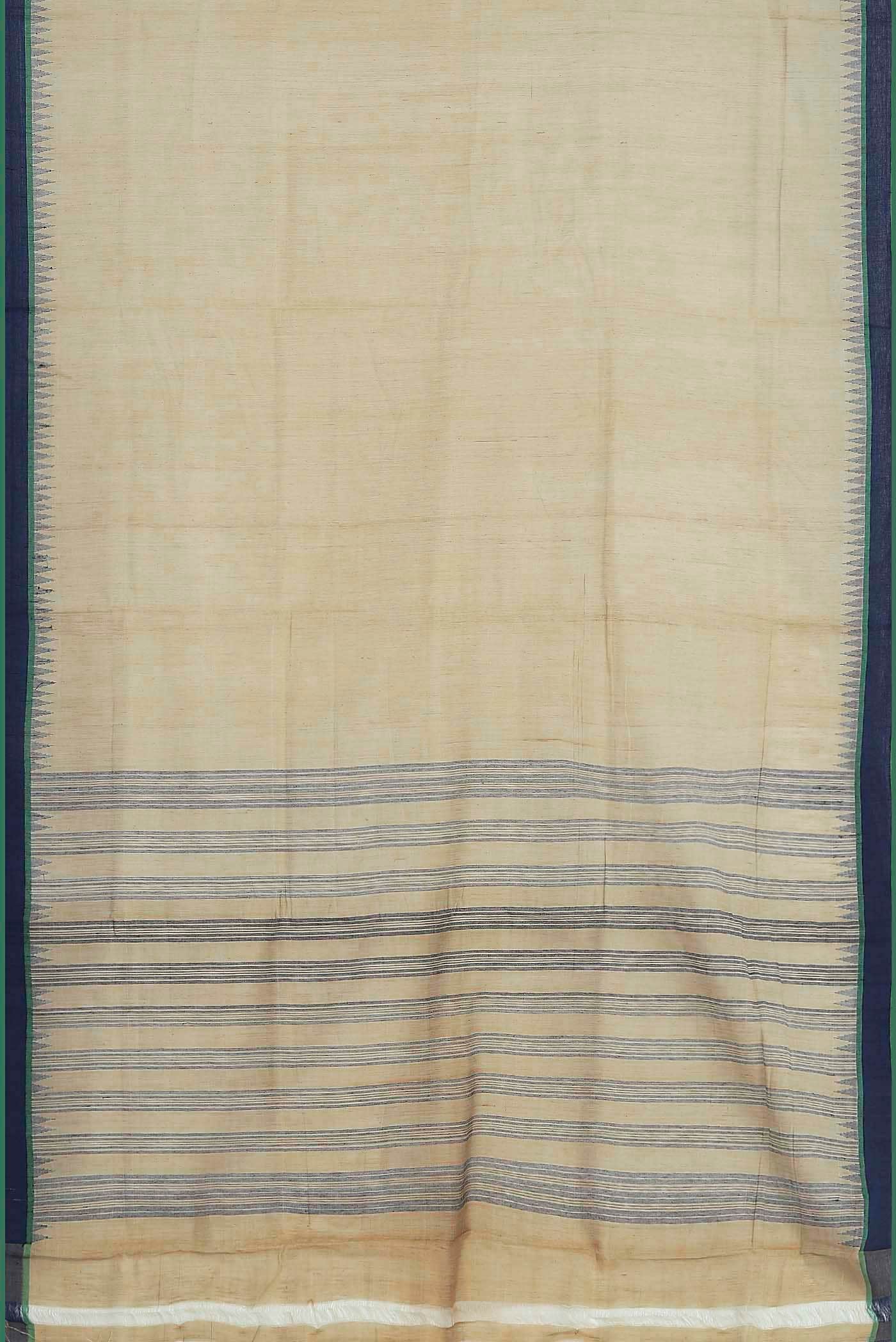 Cream Mangalagiri Cotton Saree