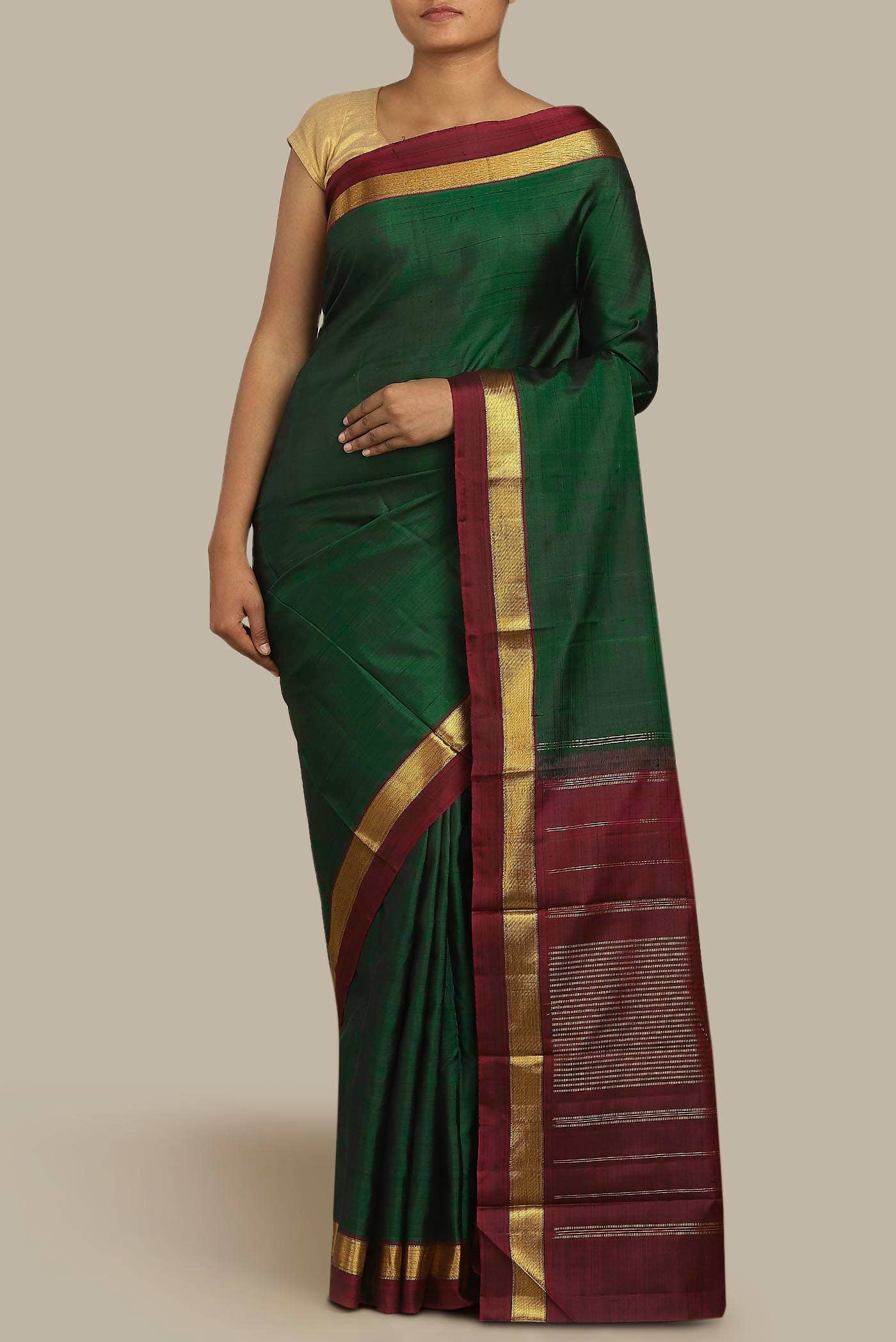 Green Kanchipuram Silk Saree