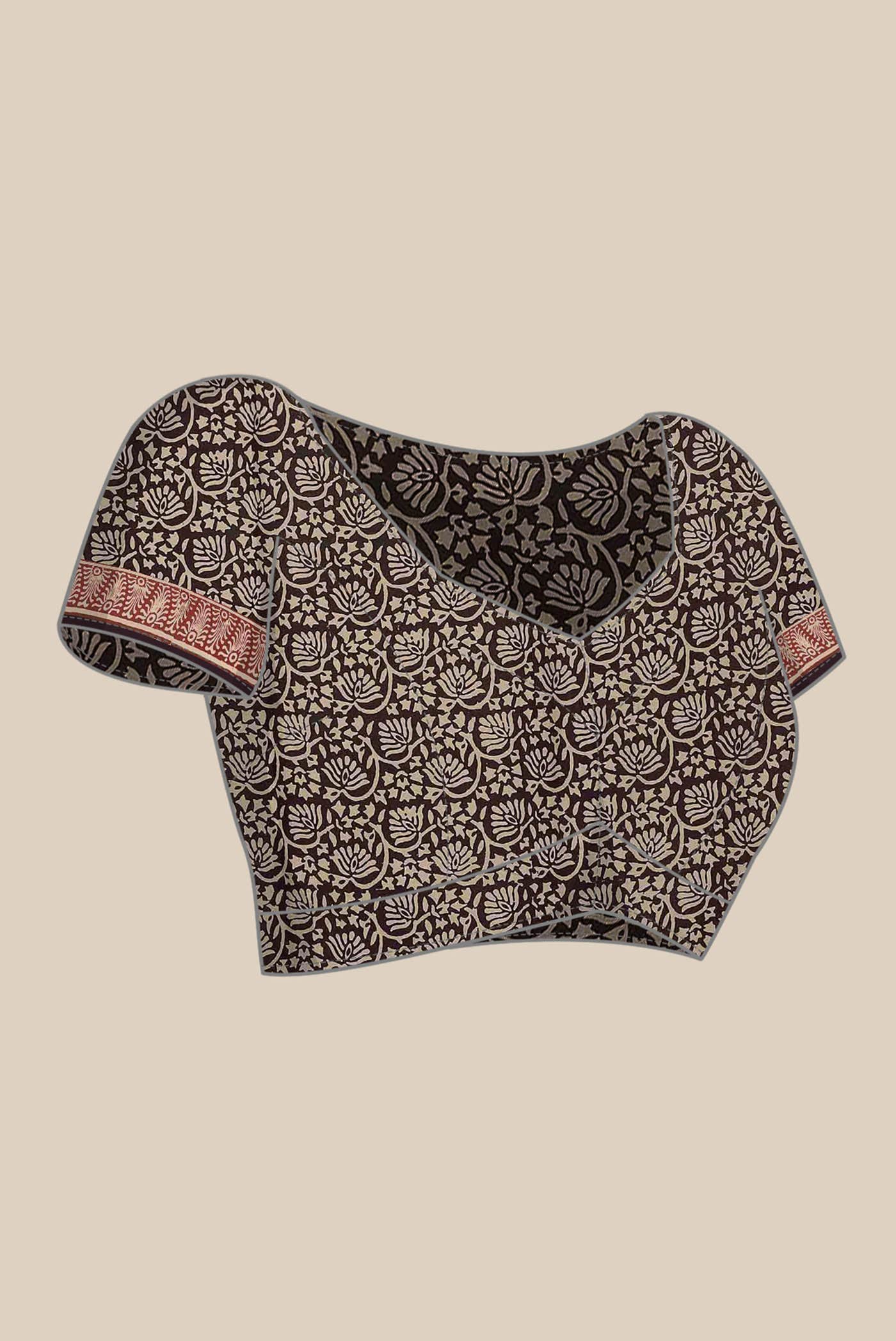 Beige Mysore Crepe Saree