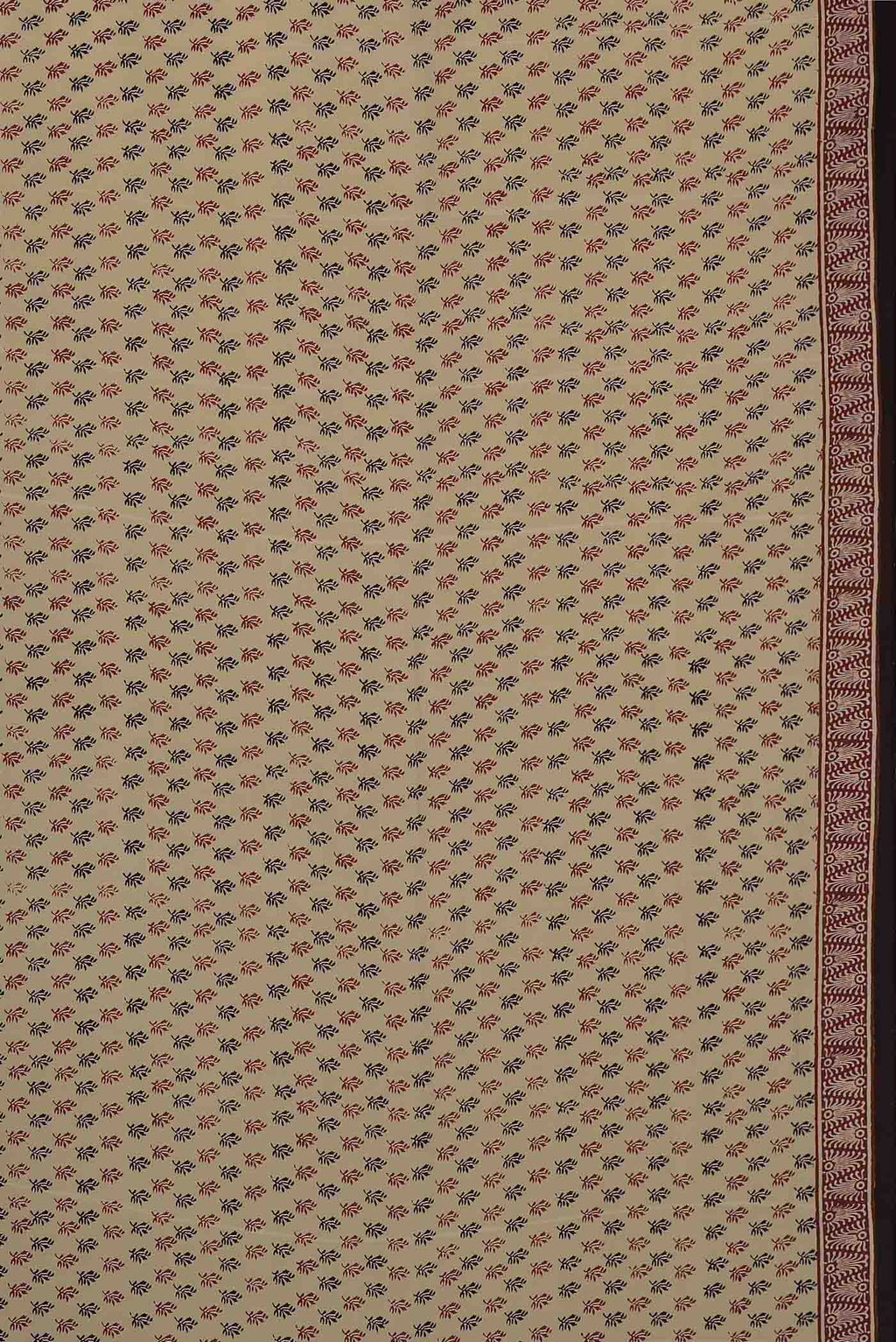 Beige Mysore Crepe Saree