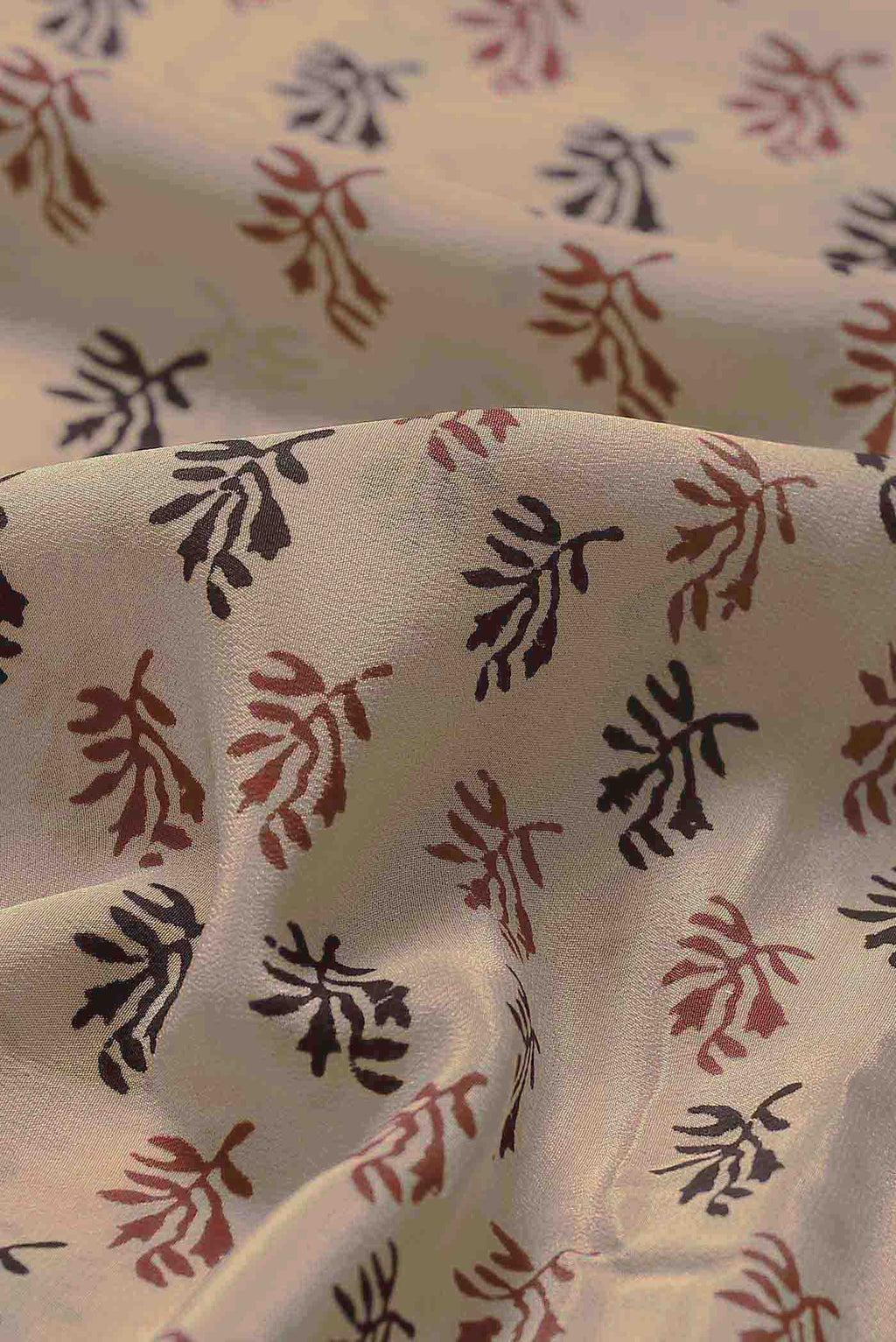 Beige Mysore Crepe Saree