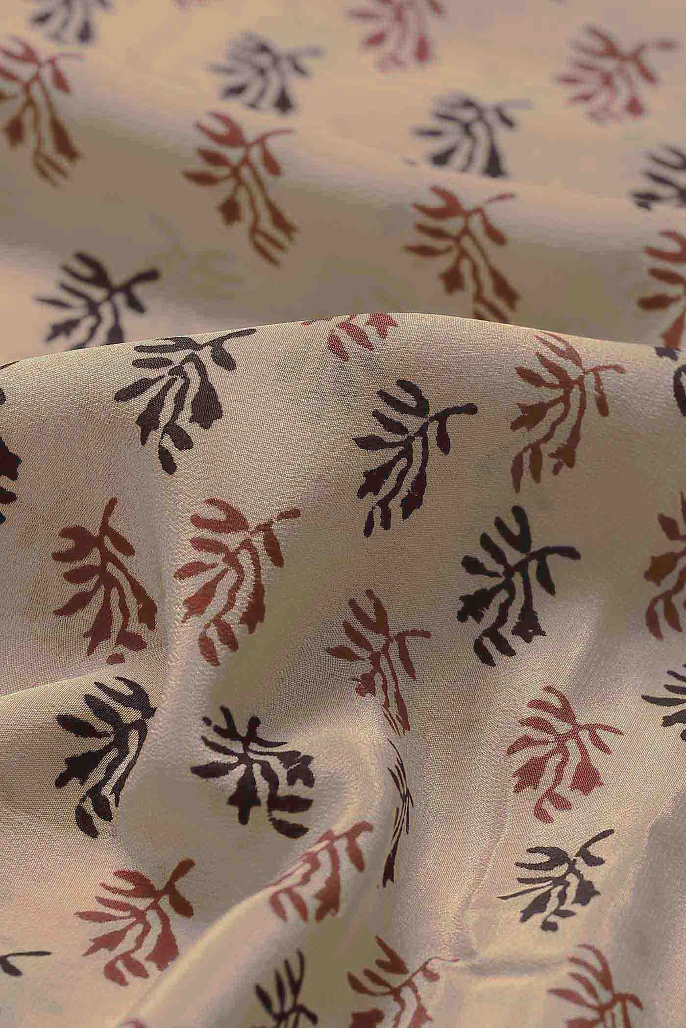 Beige Mysore Crepe Saree