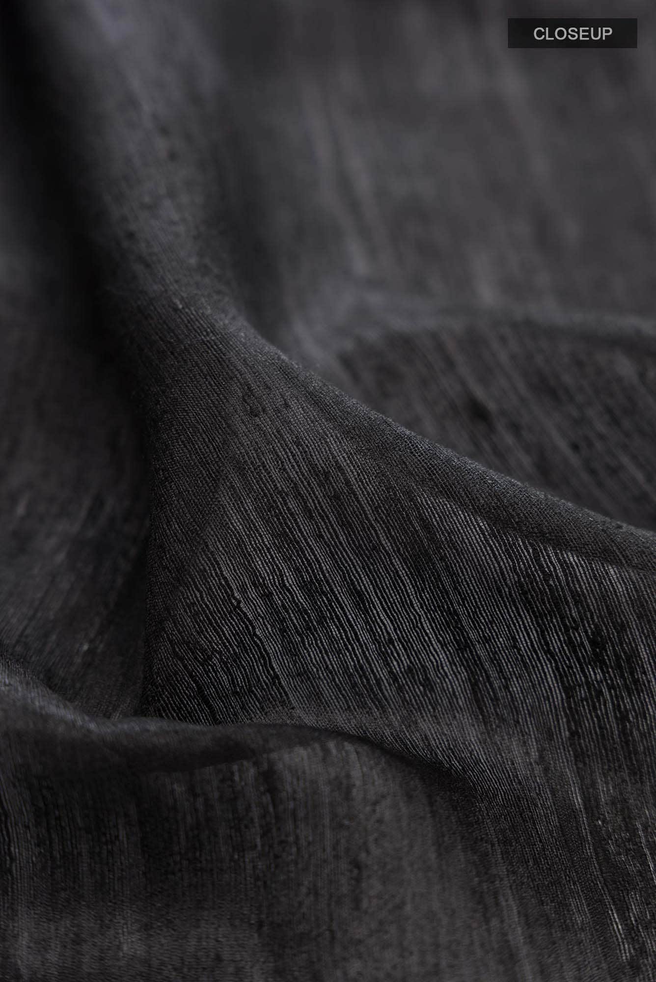 Black Tussar Silk Saree