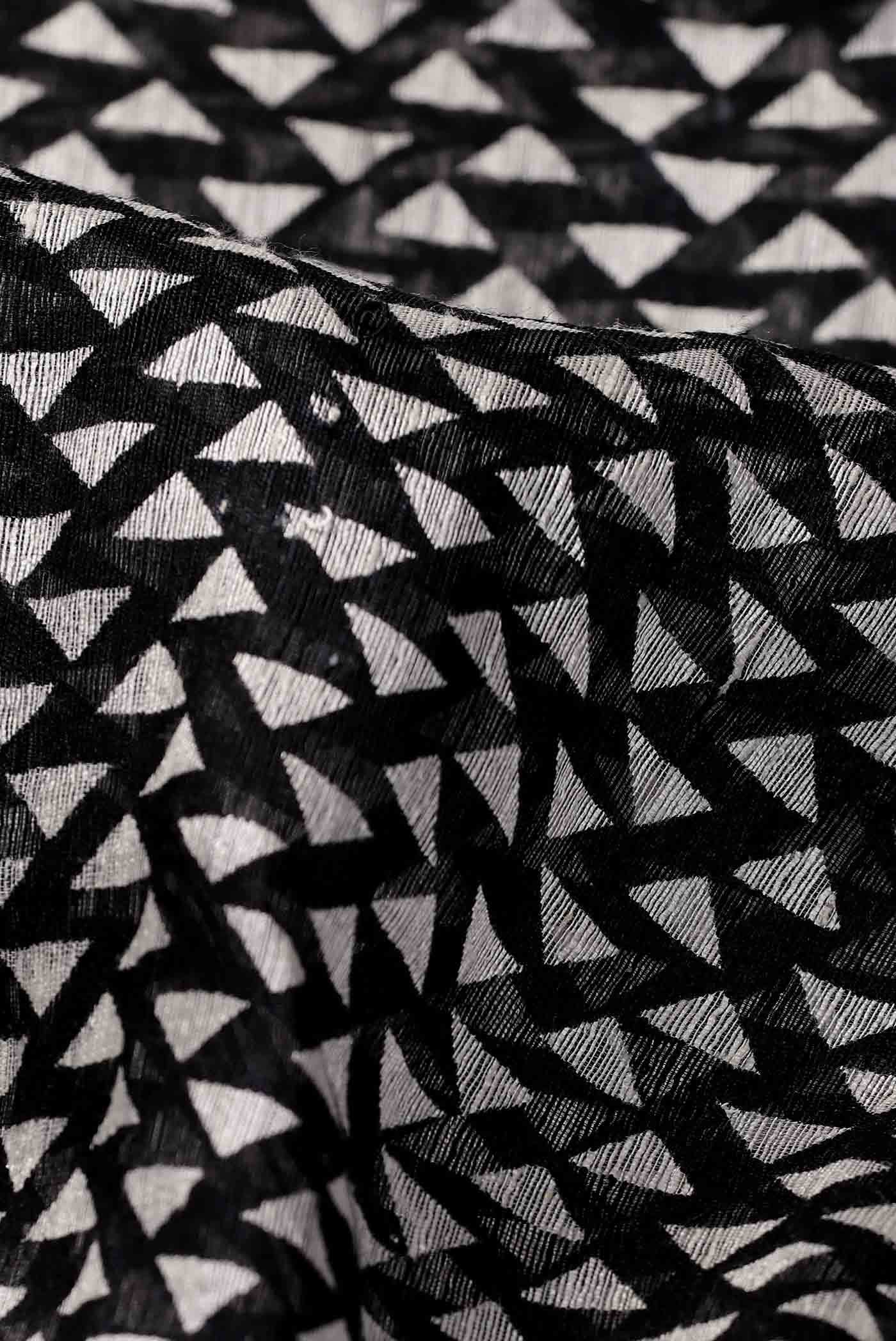 Black Bhagalpuri Tussar Silk Saree