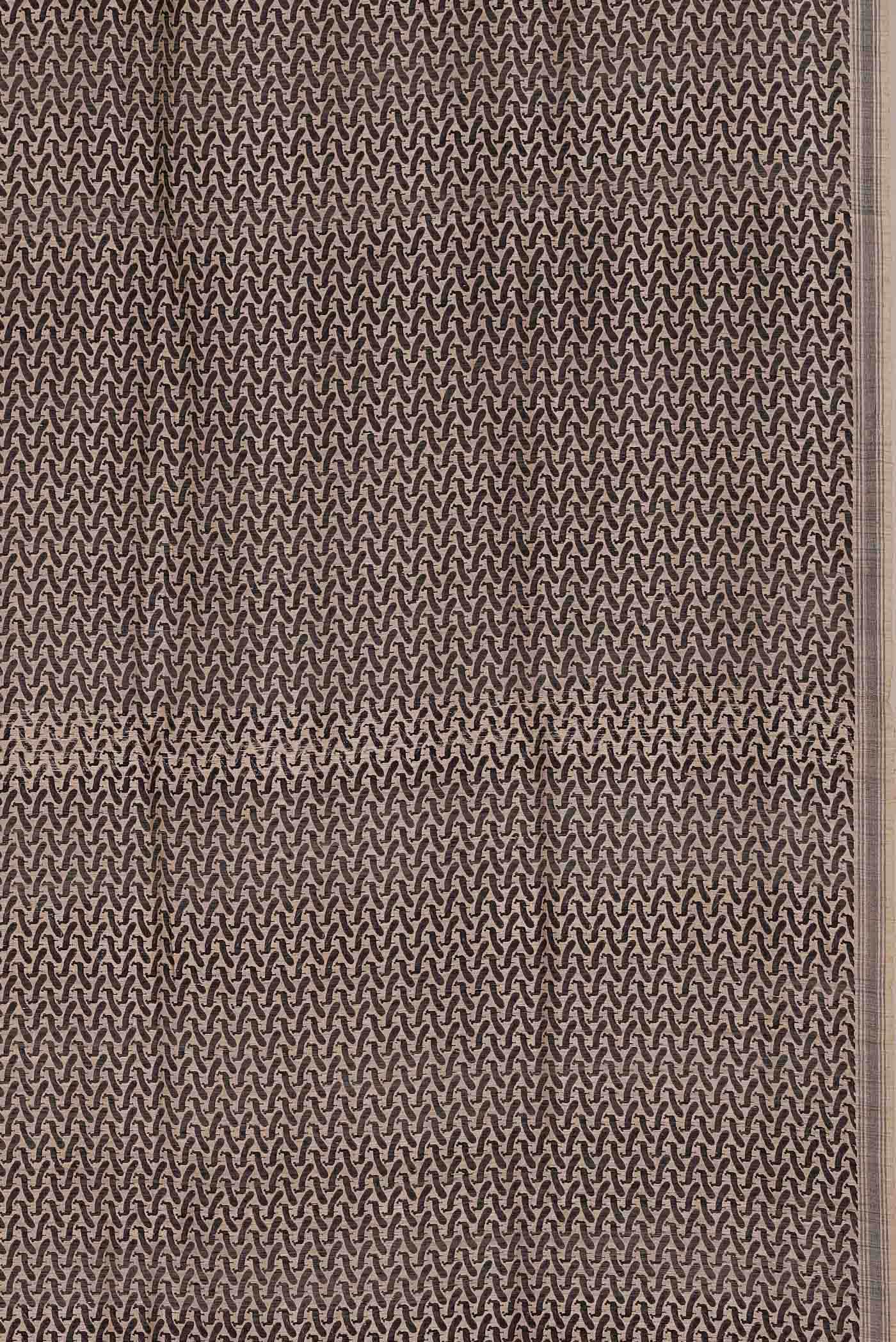 Beige Bhagalpuri Tussar Silk Saree