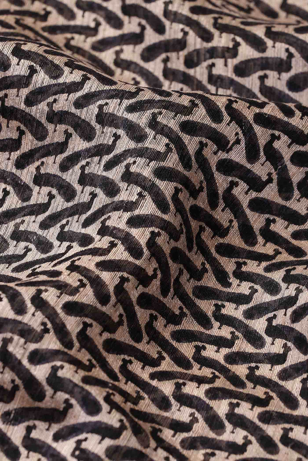 Beige Bhagalpuri Tussar Silk Saree