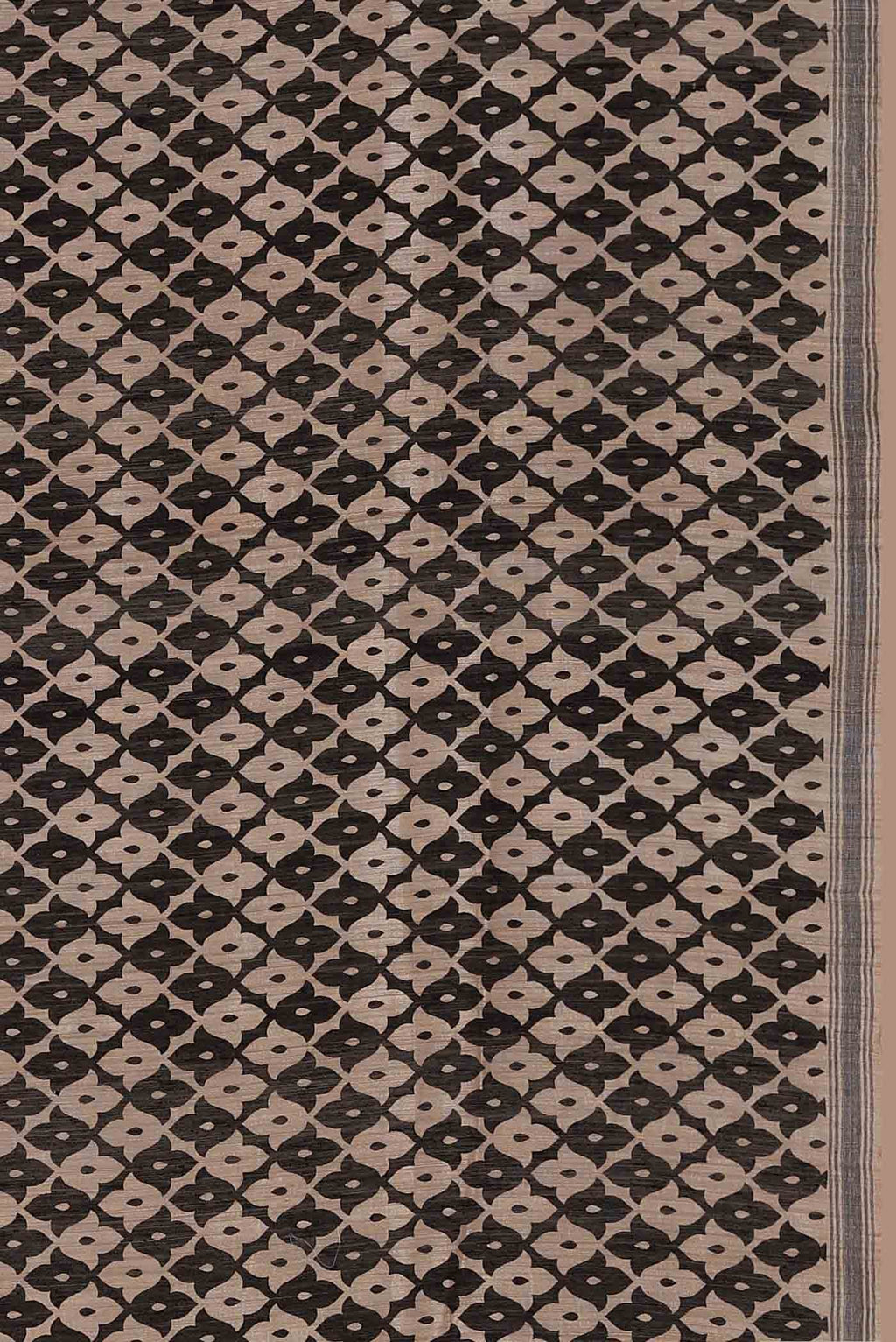 Black Bhagalpuri Tussar Silk Saree