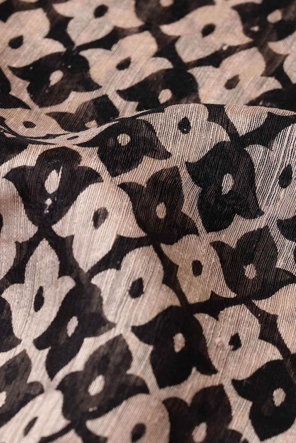 Black Bhagalpuri Tussar Silk Saree