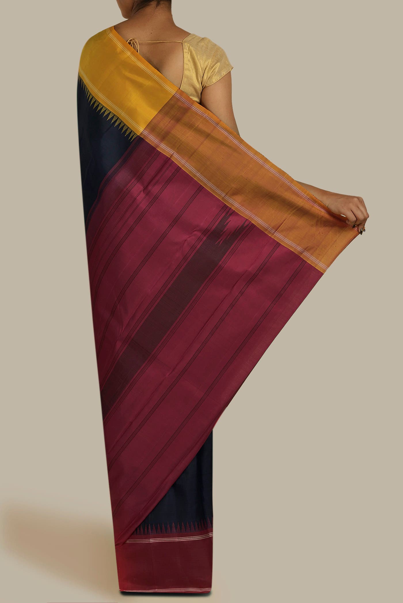 Black Kanchipuram Silk Saree