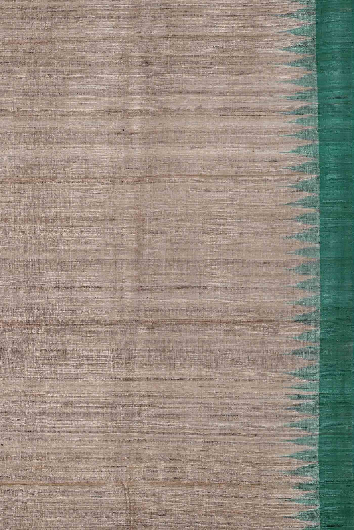 Beige Bhagalpuri Tussar Silk Saree