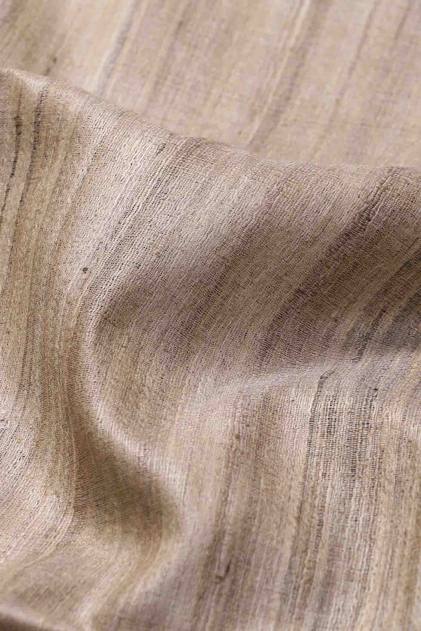 Beige Bhagalpuri Tussar Silk Saree