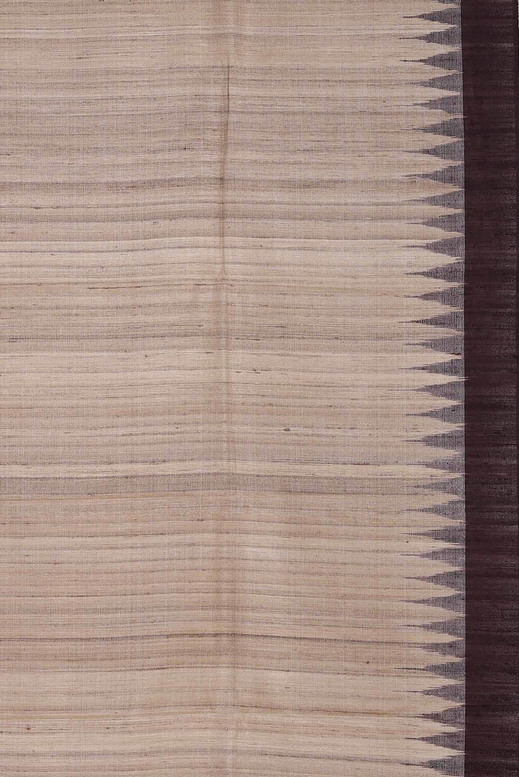 Cream Tussar Silk Saree