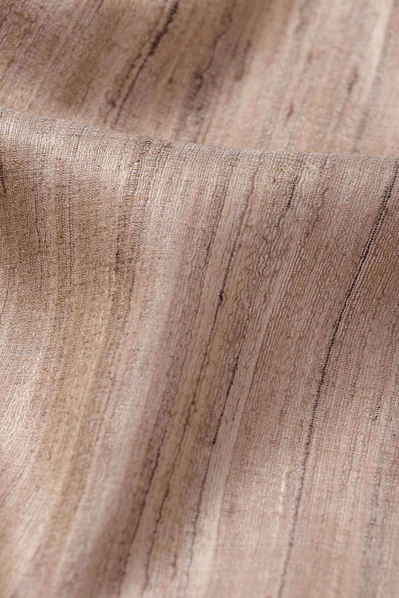 Cream Tussar Silk Saree