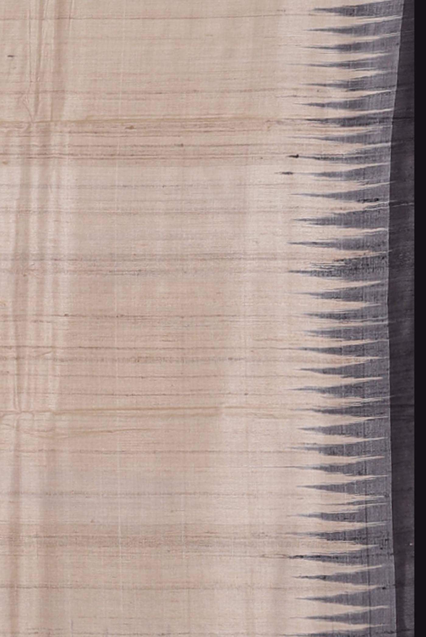 Beige Tussar Silk Saree