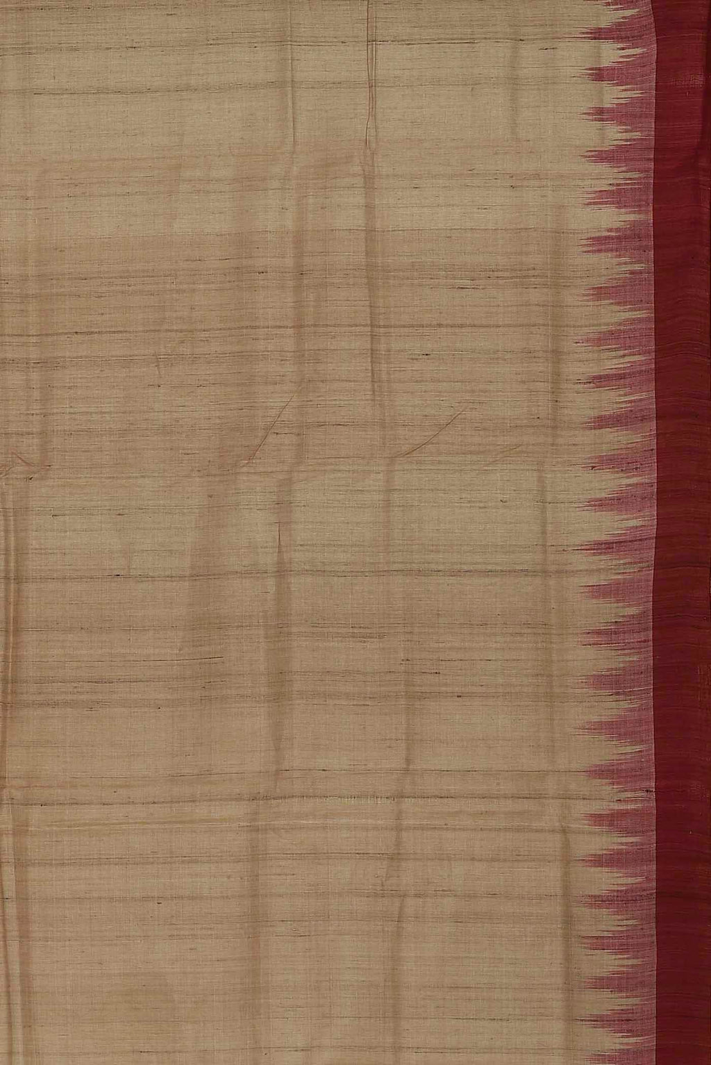 Beige Bhagalpuri Tussar Silk Saree
