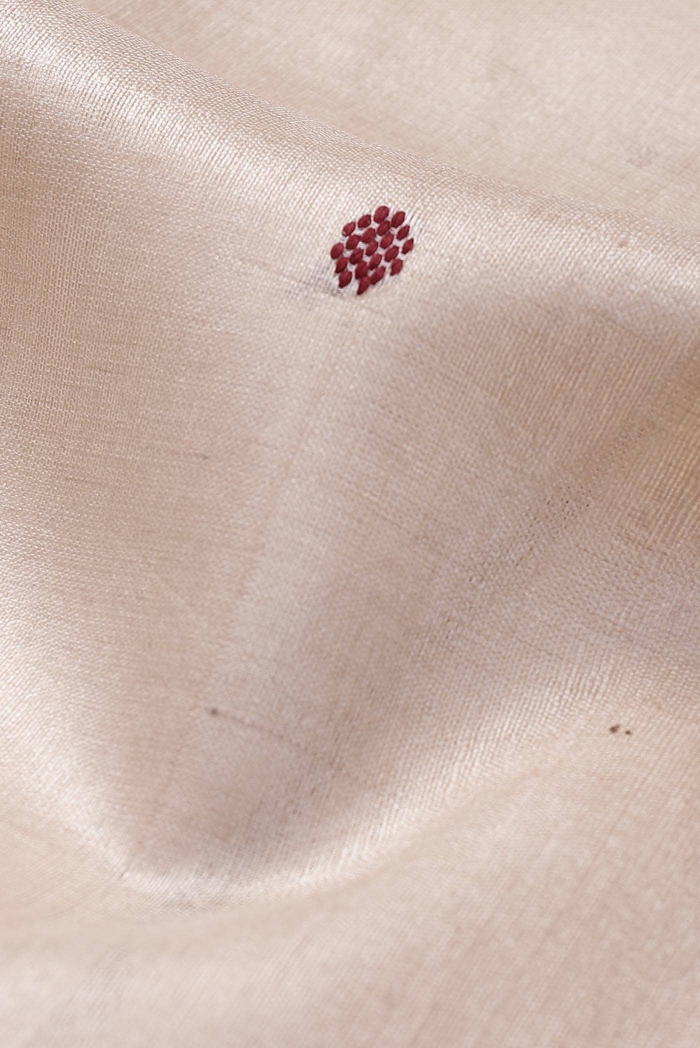 Beige Tussar Silk Saree