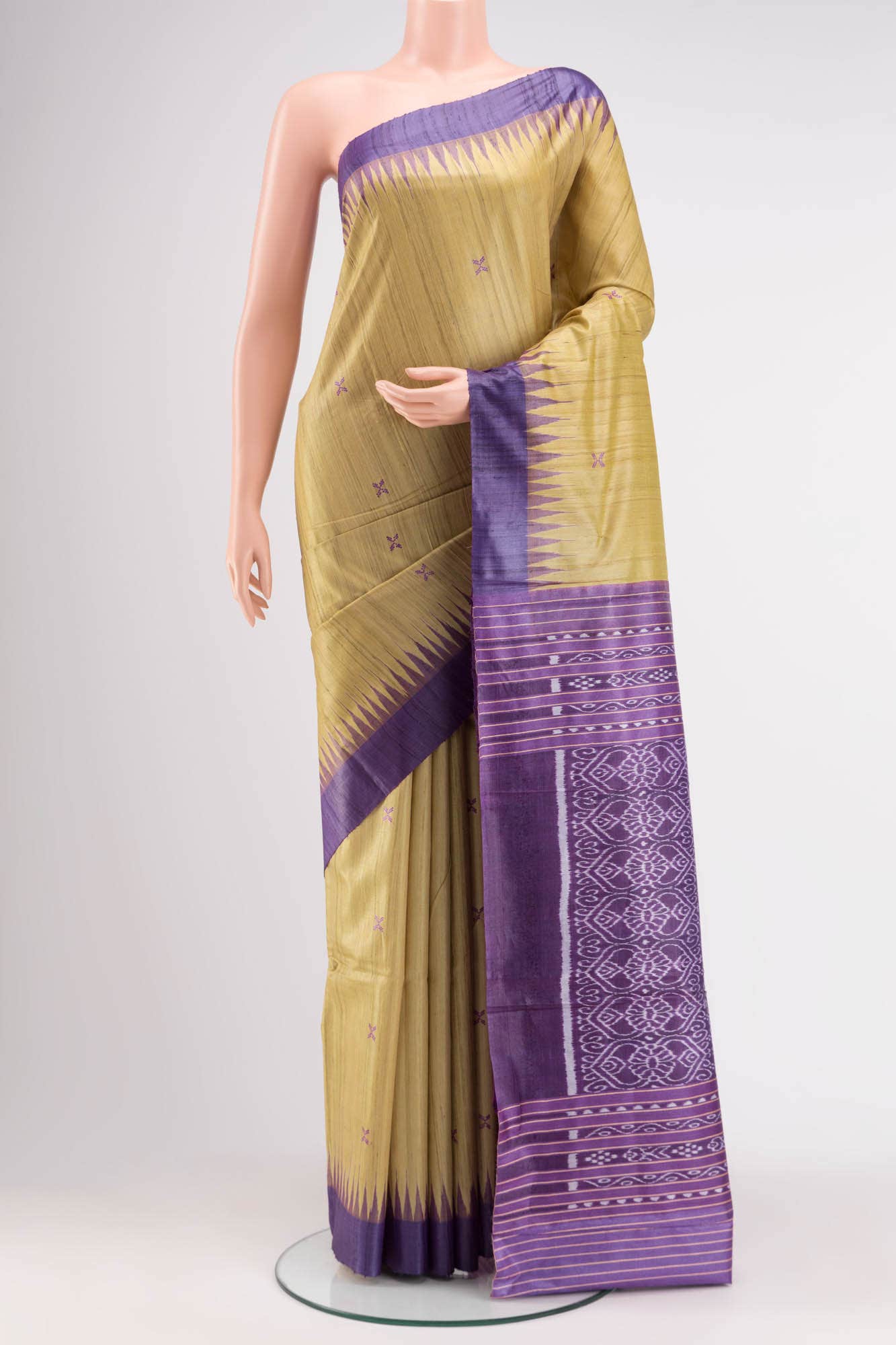 Golden Tussar Silk Saree
