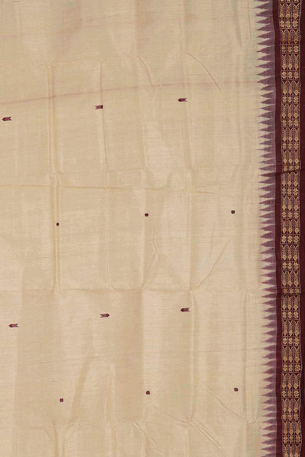 Cream Tussar Saree