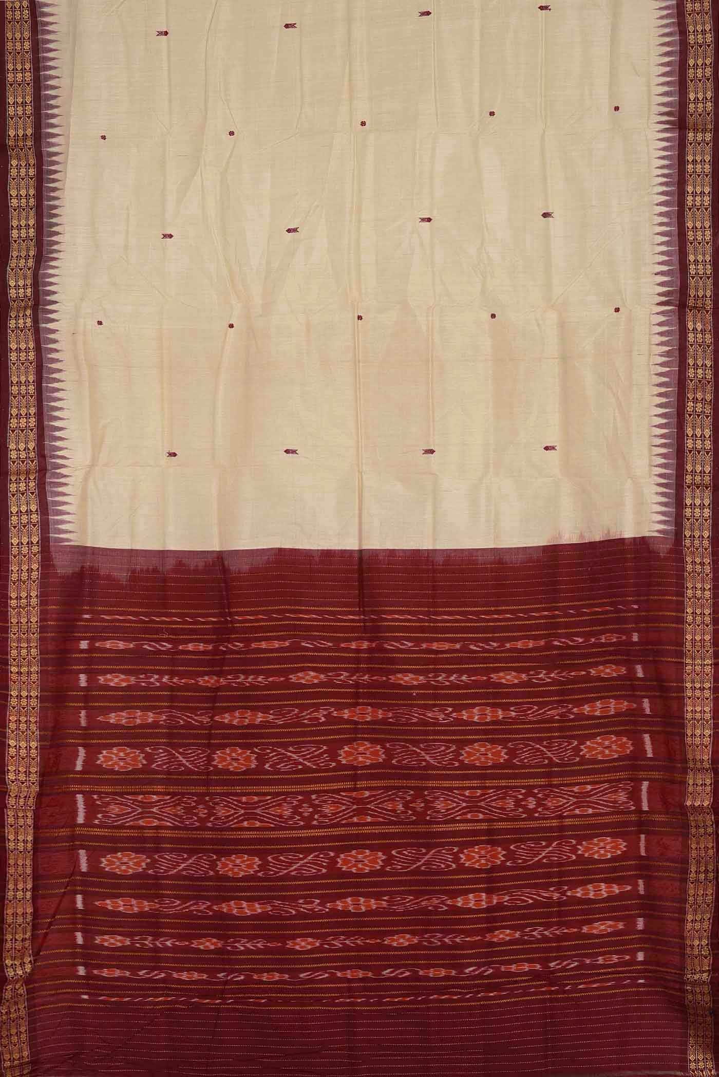 Cream Tussar Saree
