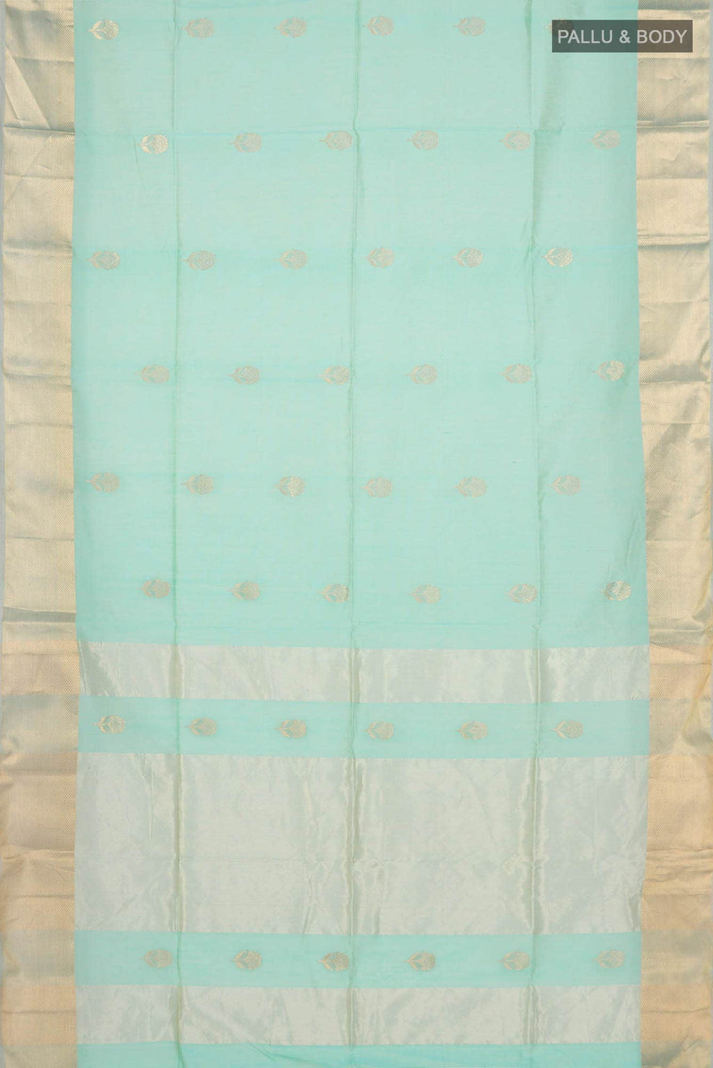 Sea Green Dual Tone Maheshwari Silk Cotton Saree