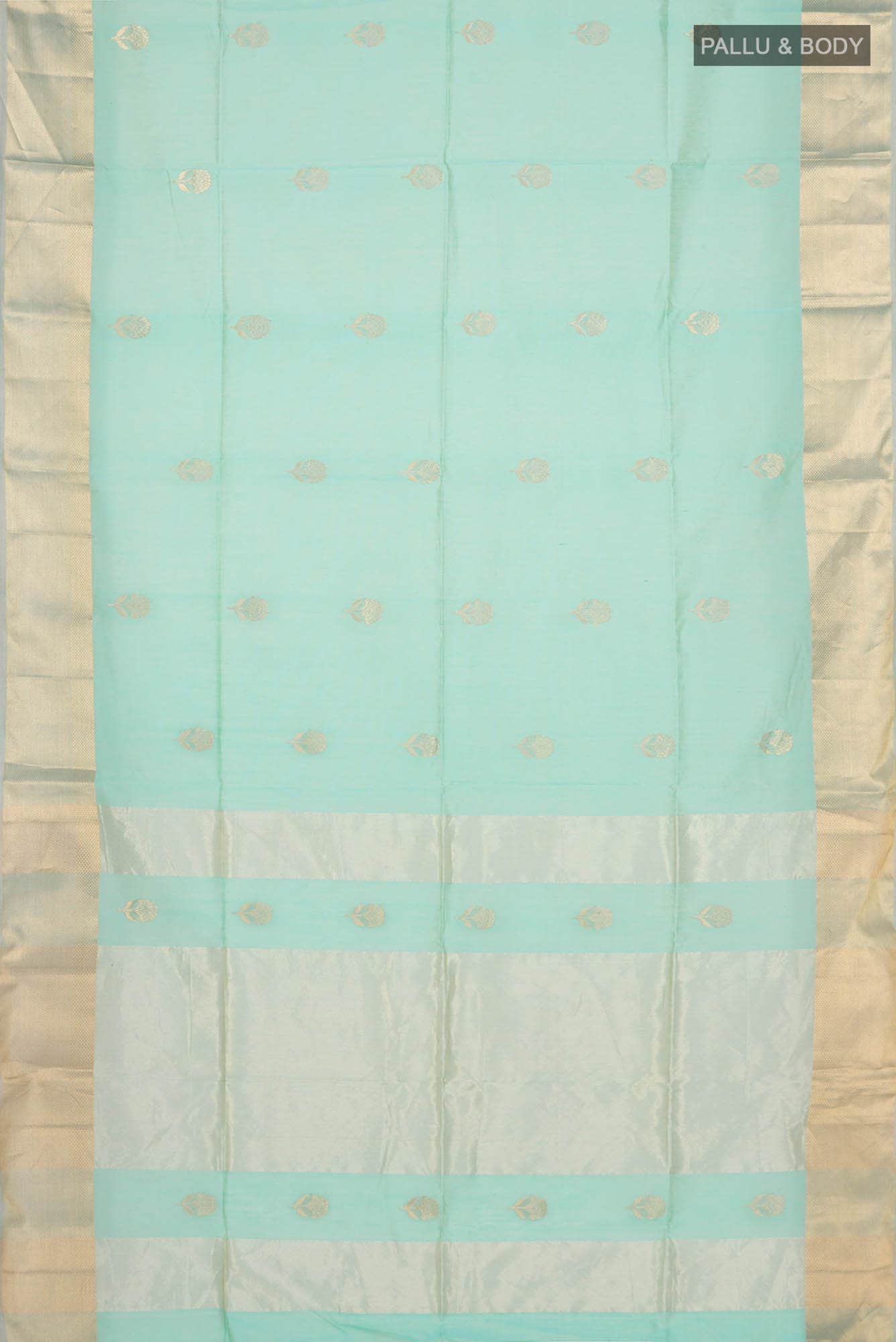 Sea Green Dual Tone Maheshwari Silk Cotton Saree