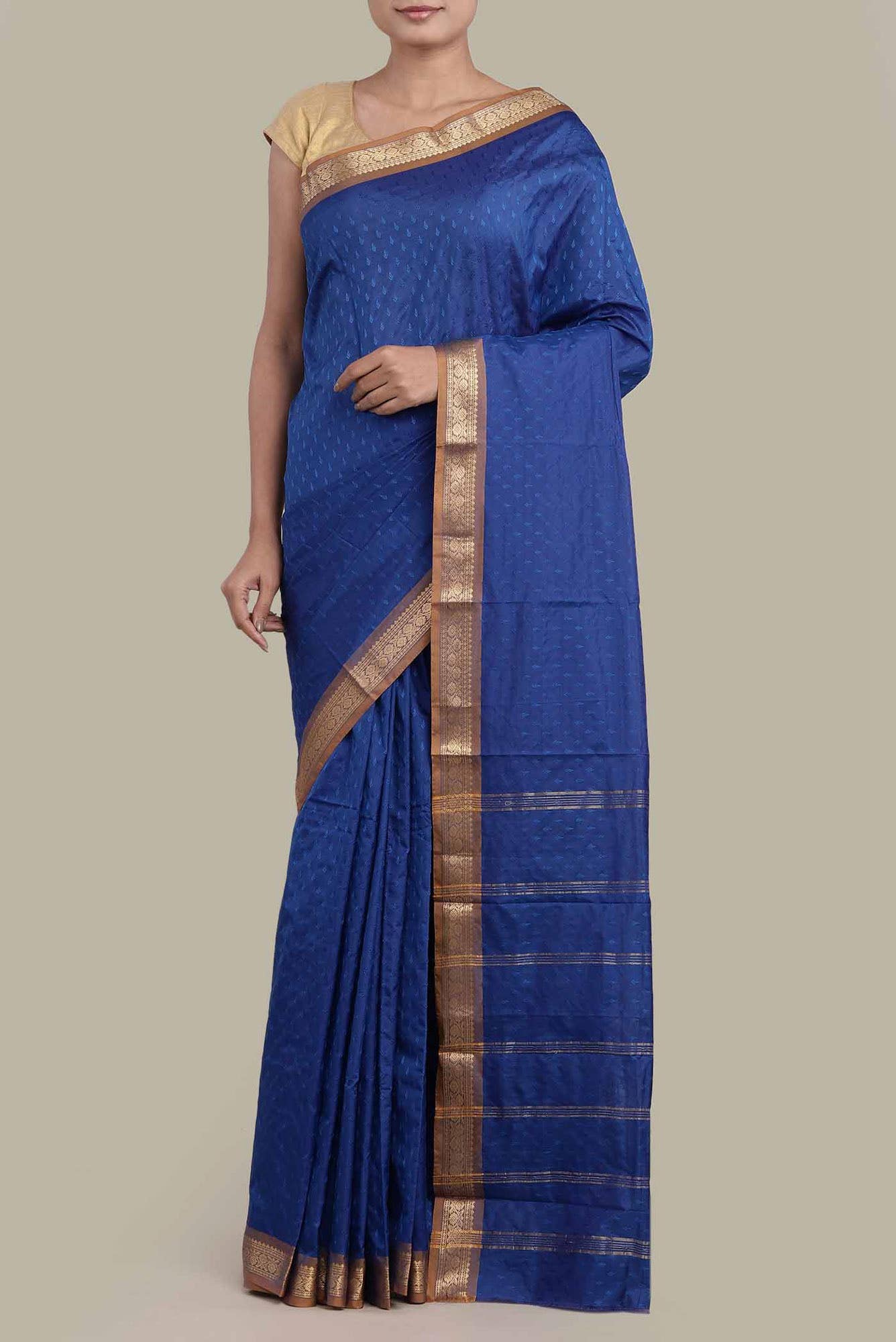 Blue Bangalore Silk Saree