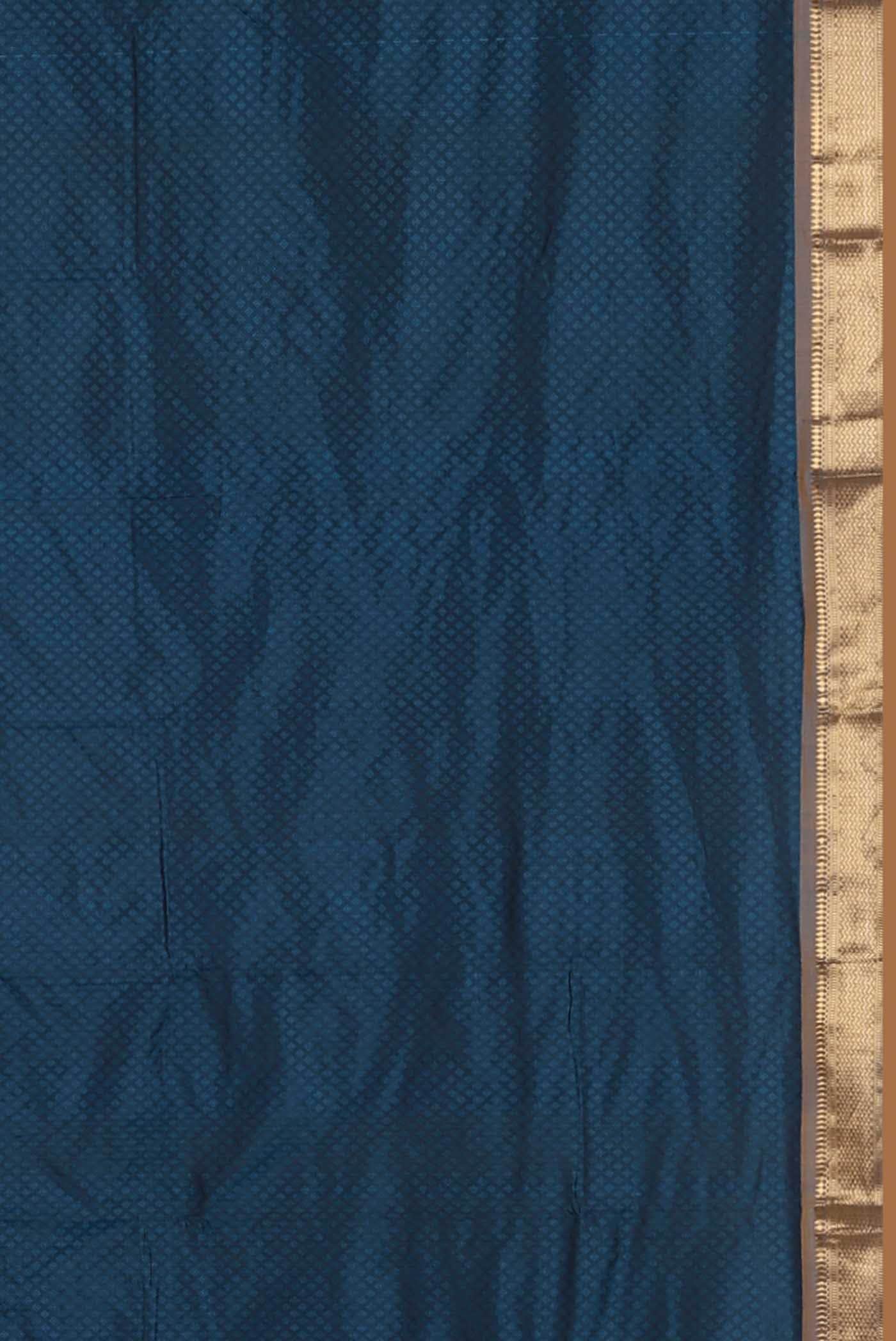 Blue Blended Bangalore Silk Saree