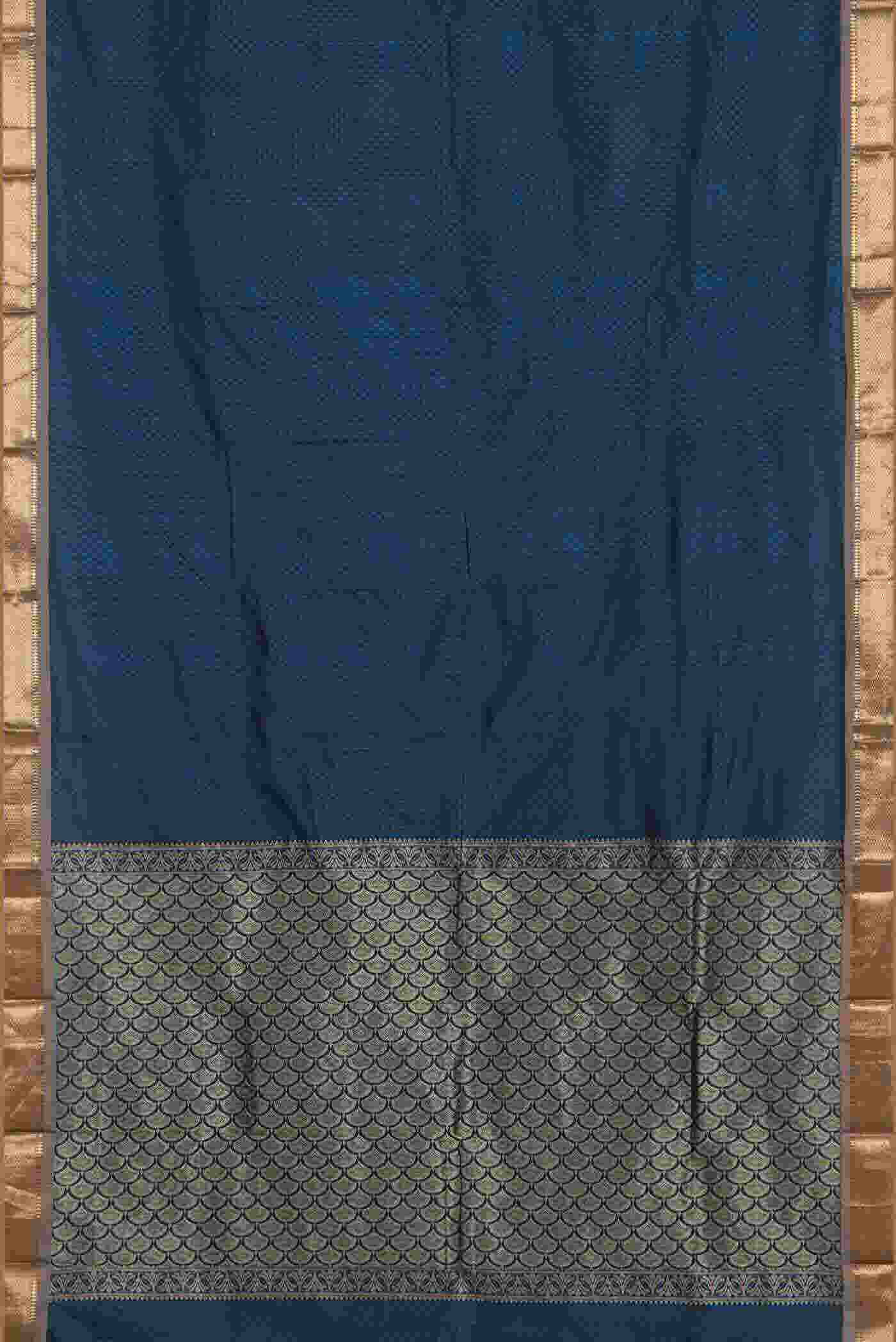 Blue Blended Bangalore Silk Saree