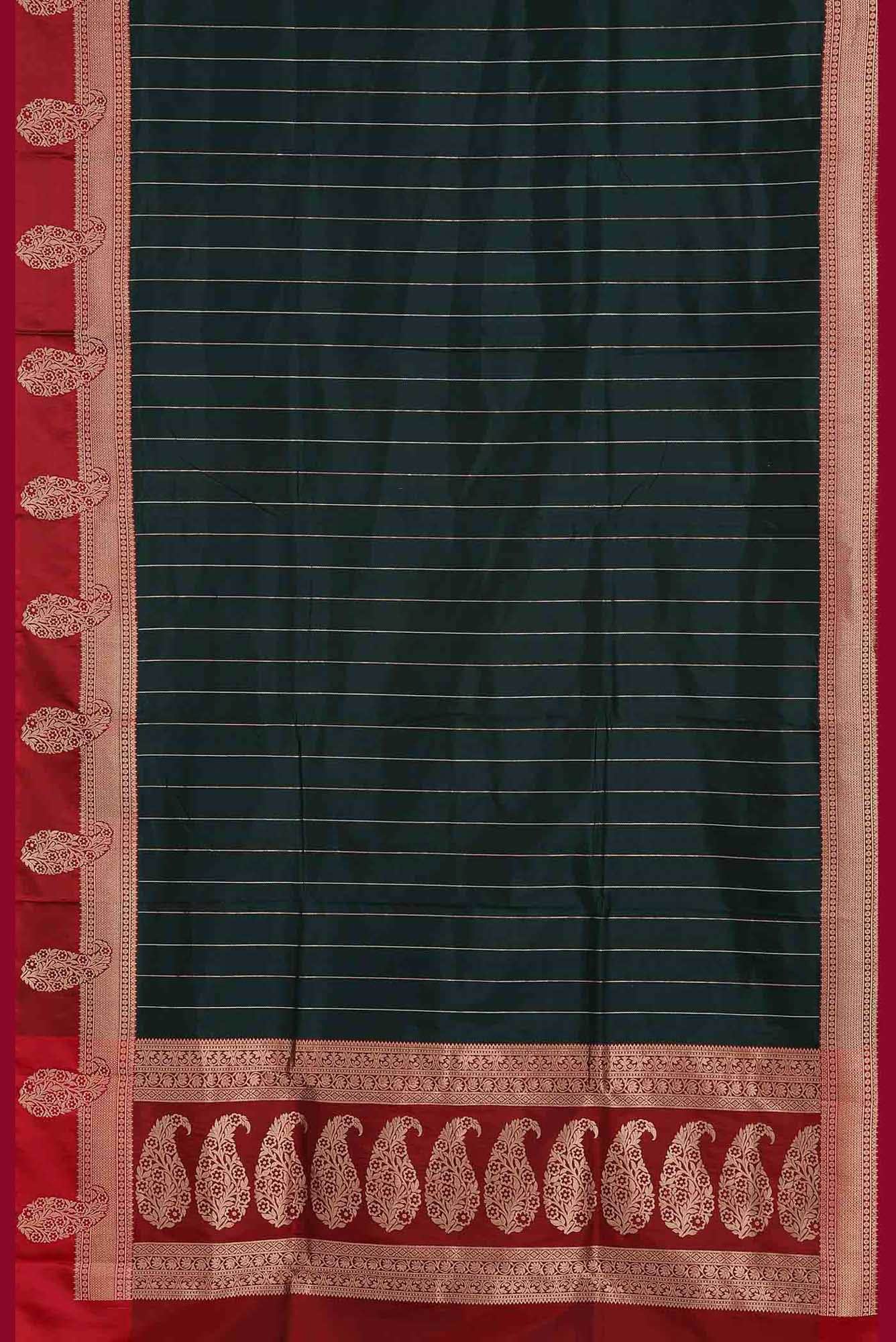 Green Banarasi Katan Silk Saree