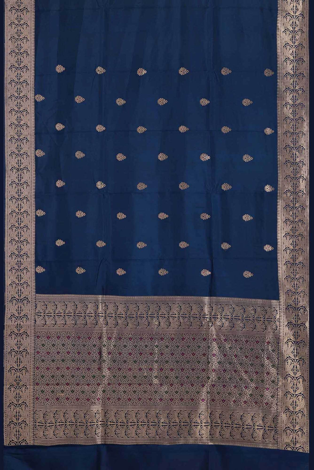 Blue Banarasi Katan Silk Saree
