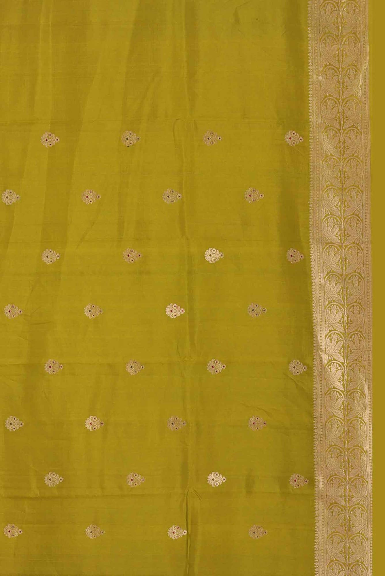 Green Banarasi Katan Silk Saree