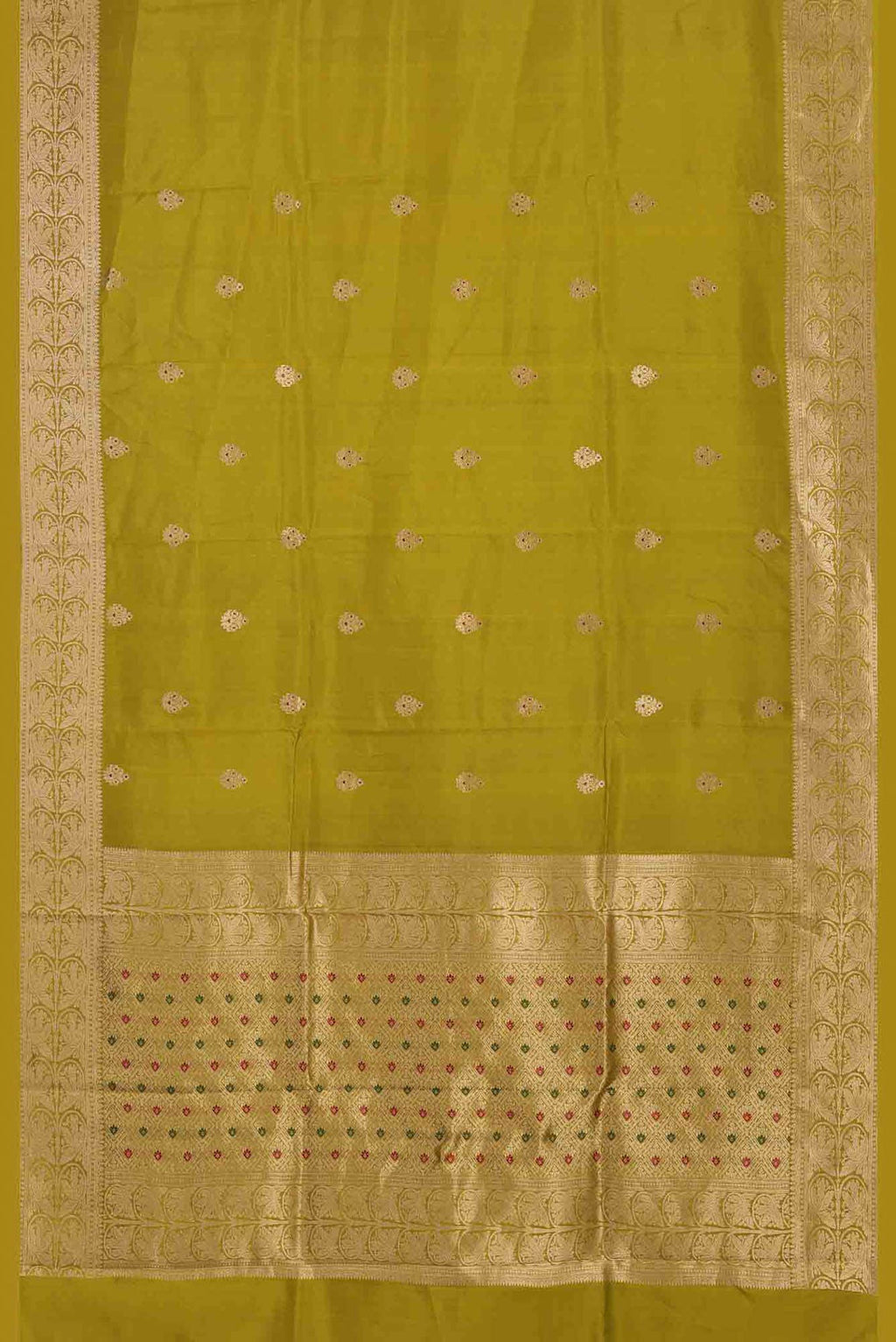 Green Banarasi Katan Silk Saree