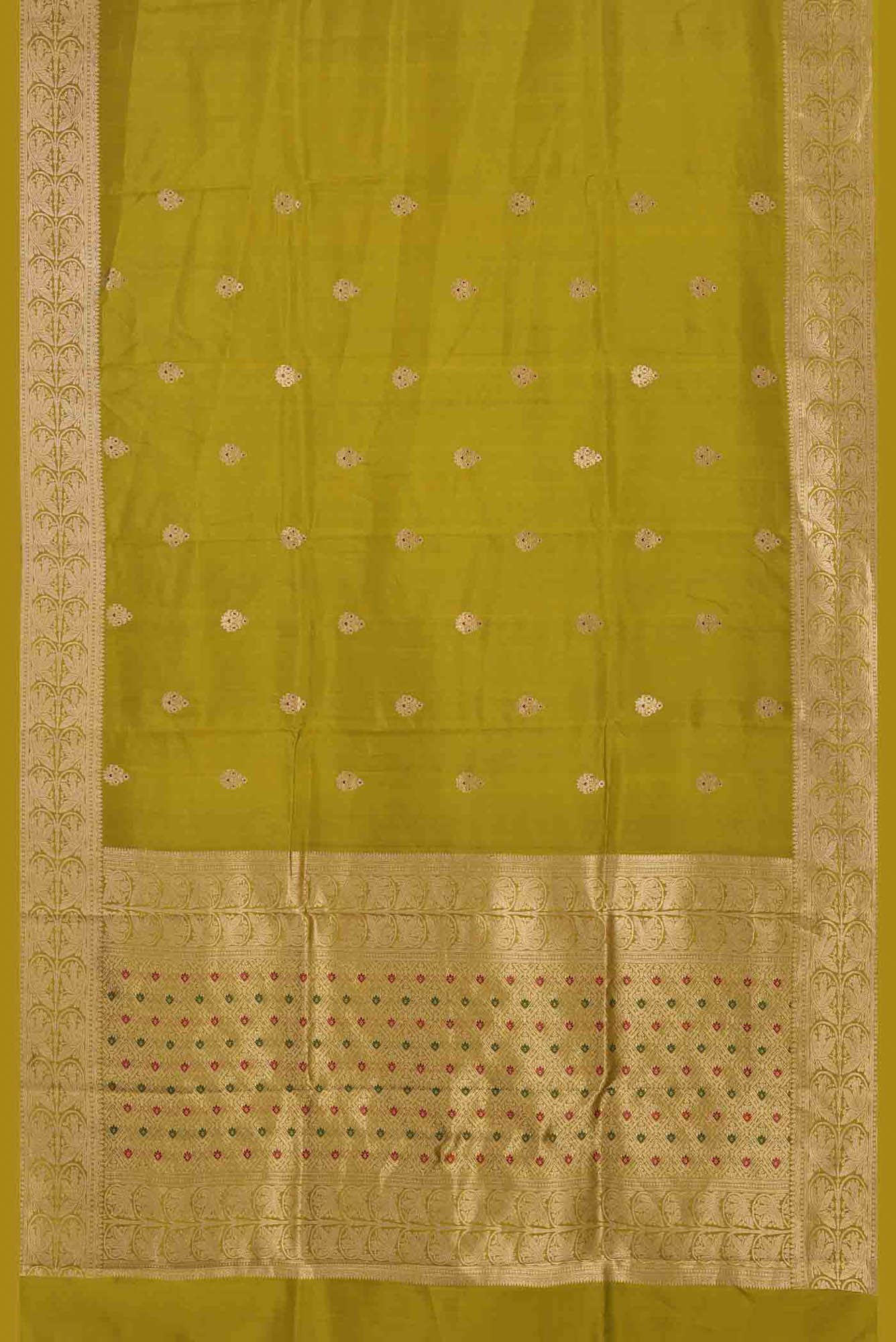 Green Banarasi Katan Silk Saree