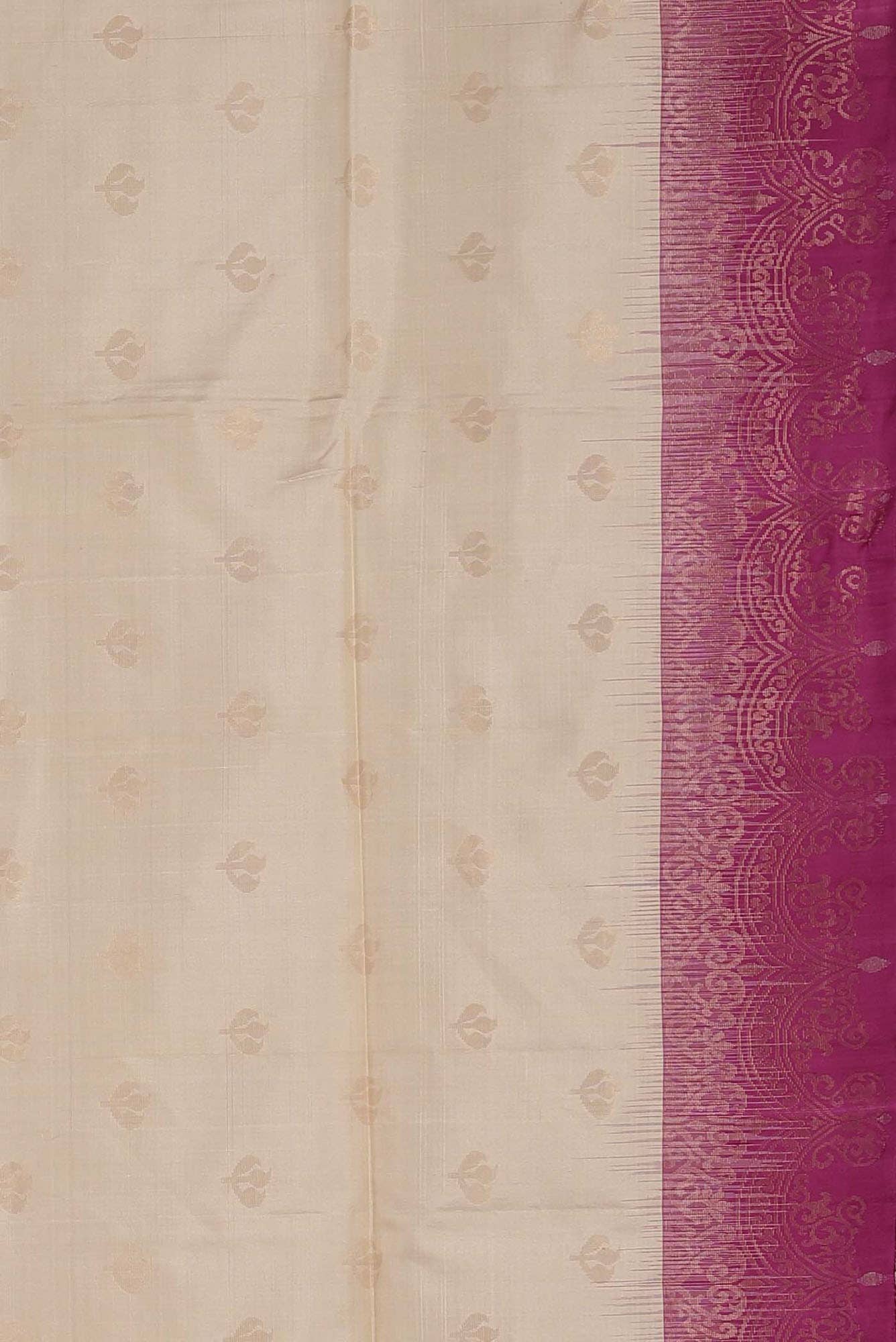 Cream Soft Silk Saree
