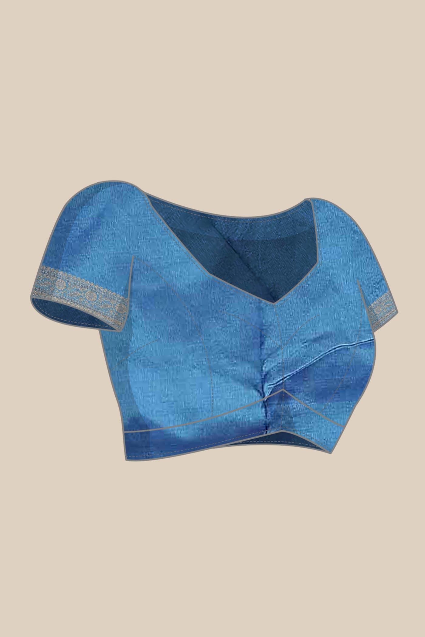 Blue Banarasi Katan Silk Saree