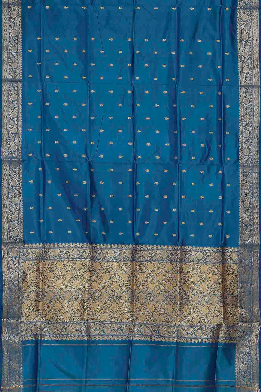 Blue Banarasi Katan Silk Saree