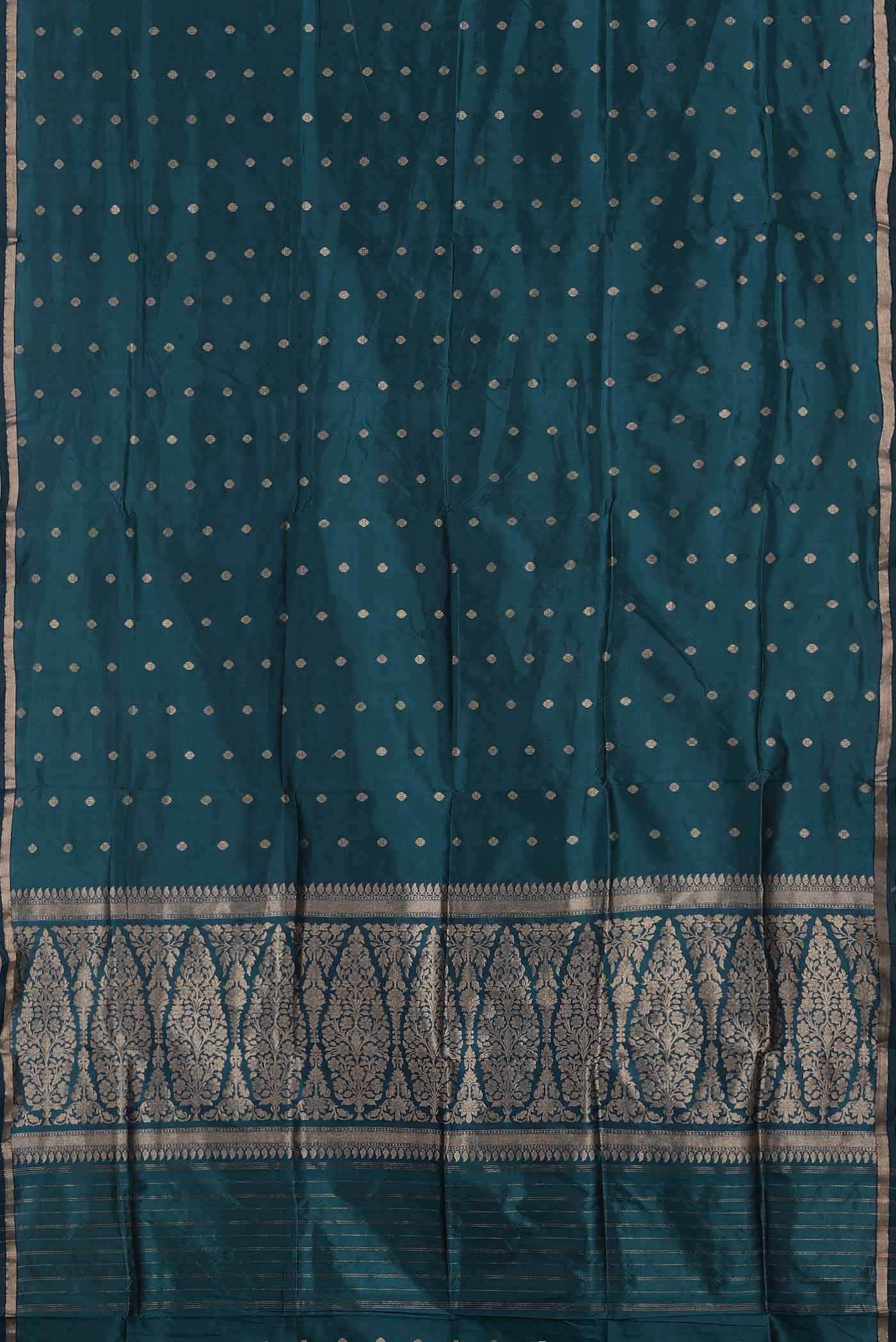 Blue Banarasi Katan Silk Saree