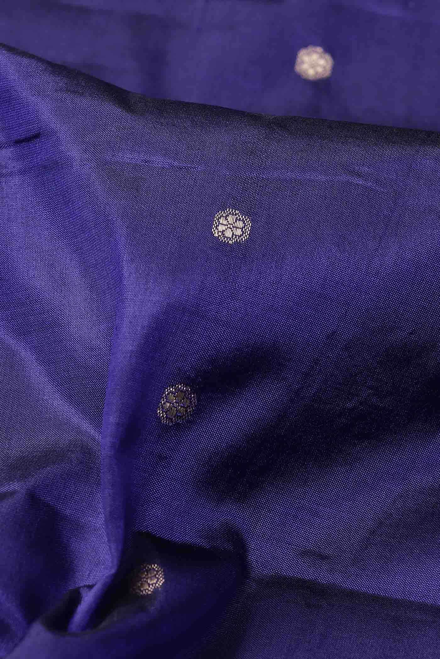 Blue Banarasi Katan Silk Saree