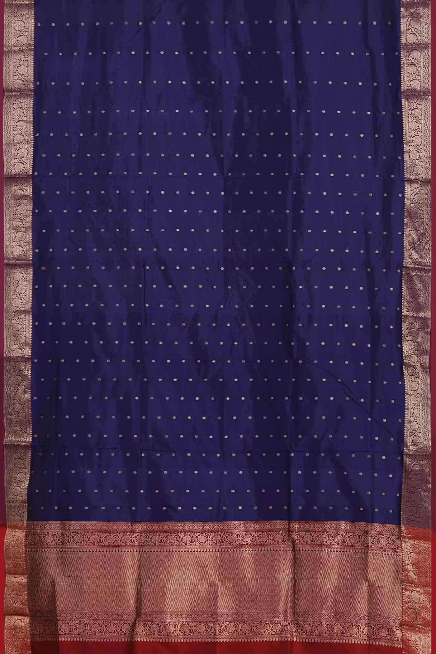Blue Banarasi Katan Silk Saree