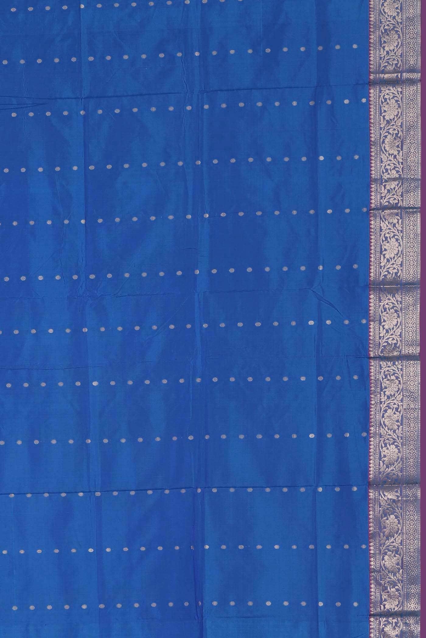 Blue Banarasi Katan Silk Saree