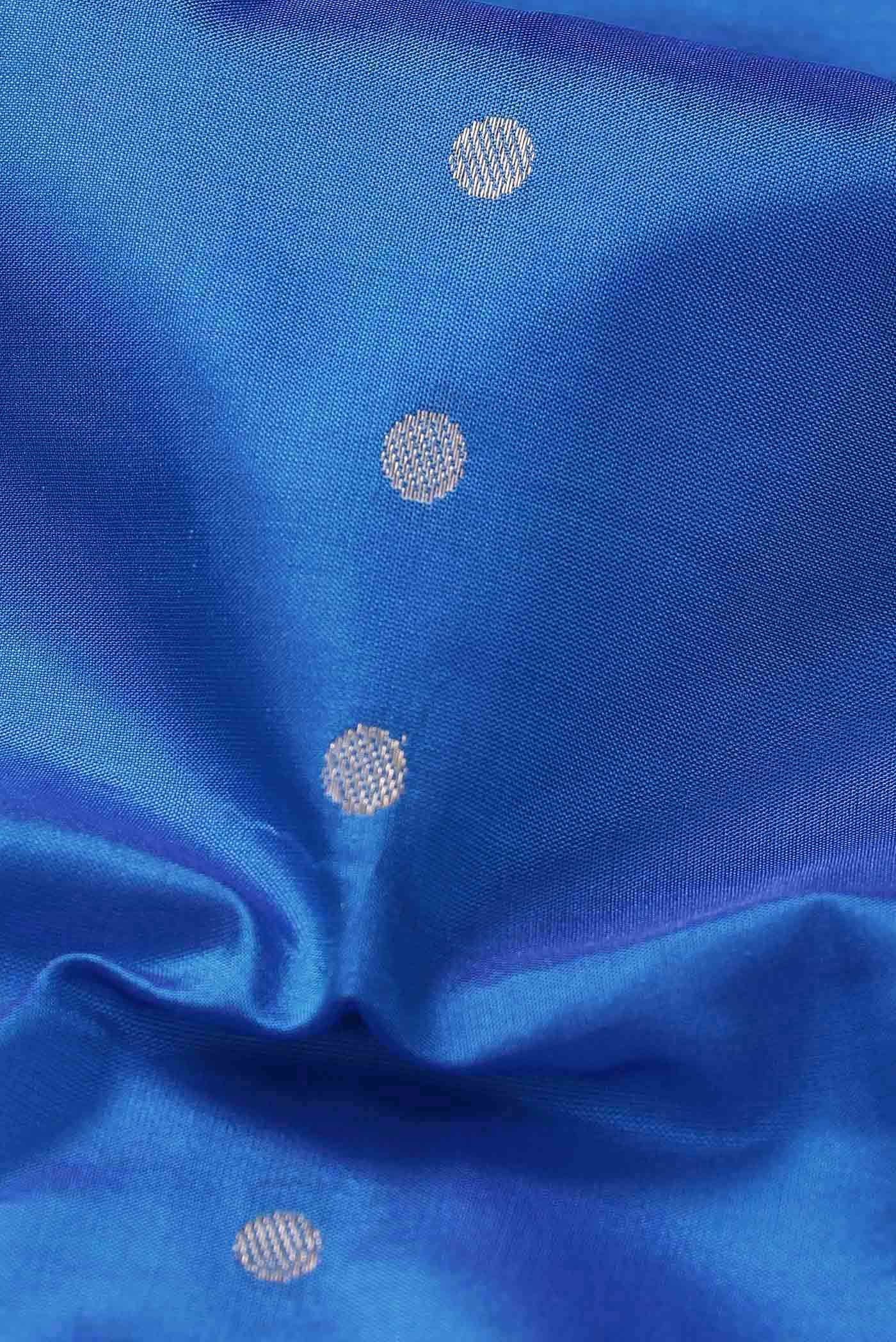 Blue Banarasi Katan Silk Saree