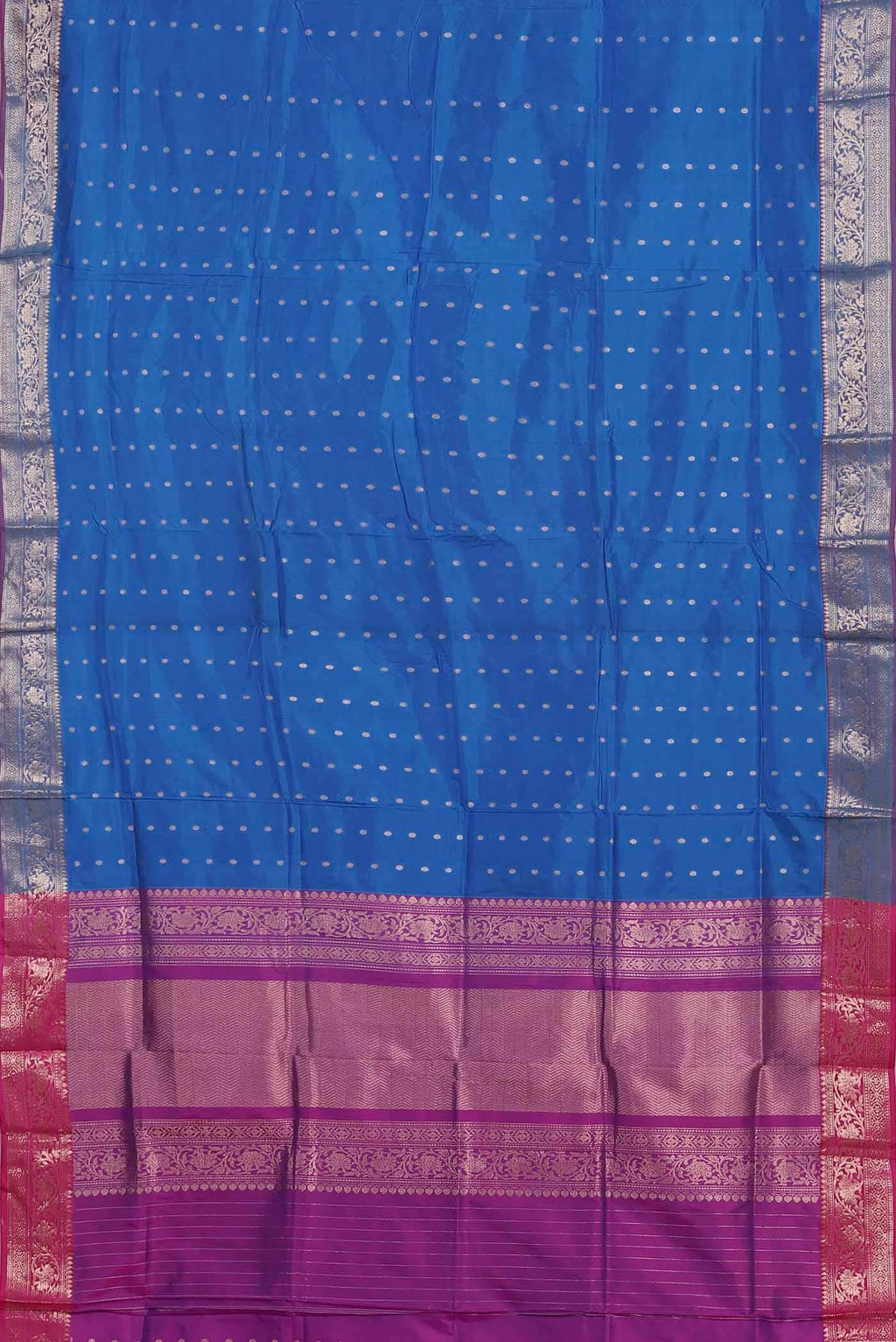 Blue Banarasi Katan Silk Saree